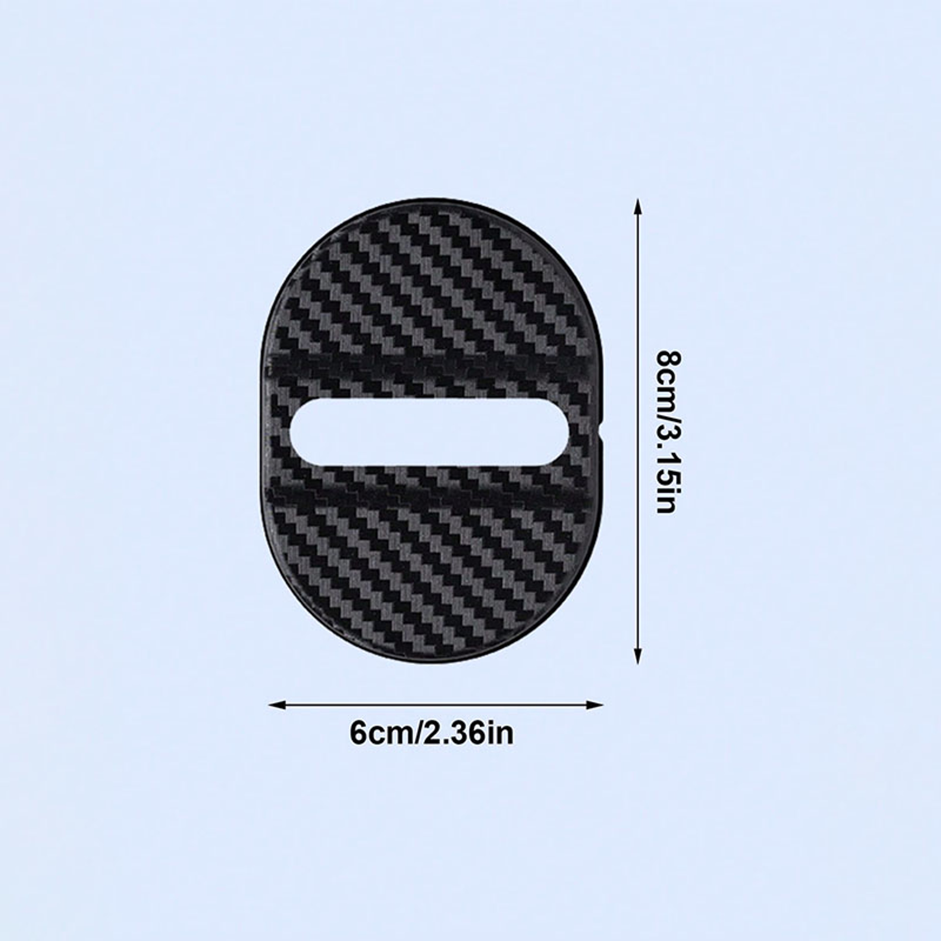 Universal Carbon Fiber Door Lock Protectors Universal Car Door Lock Covers For Shock  Noise Protect 6