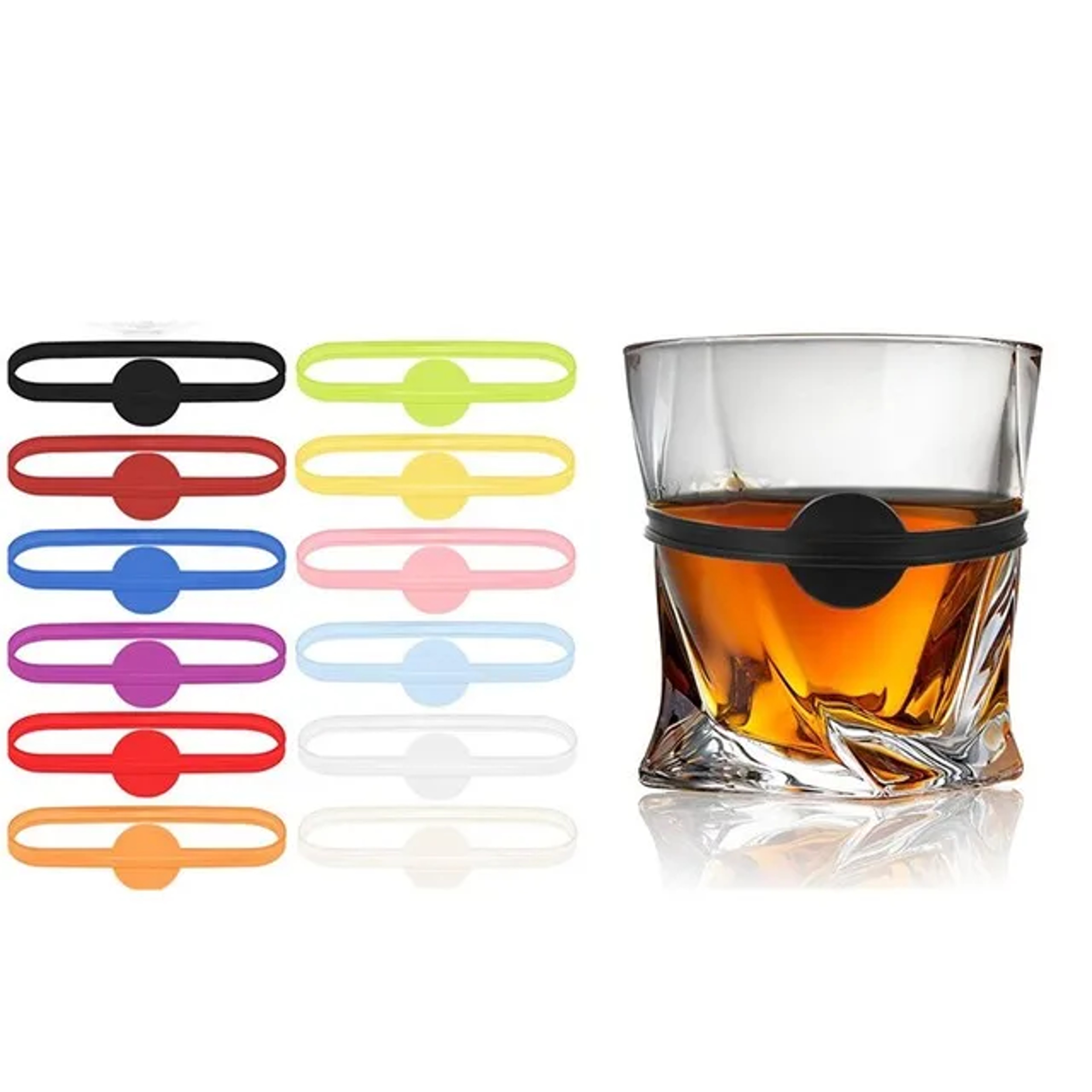 Silicone Drink Marker Charms Set For Wine Glasses And Cups Reusable Wine Glass Markers 5