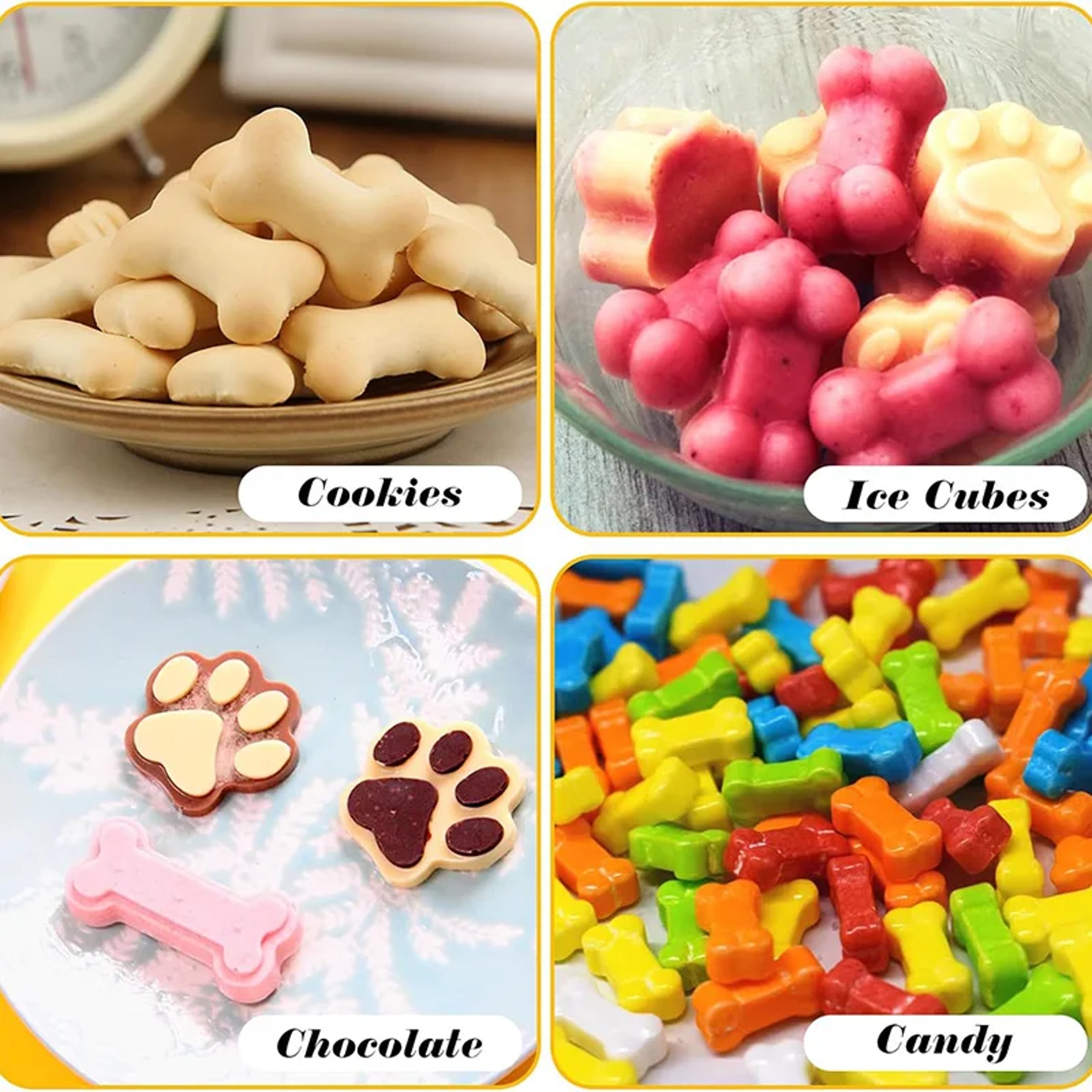 Dog Paw Silicone Popsicle Mold For Ice Cream Ice Cubes  Frozen Treats 1