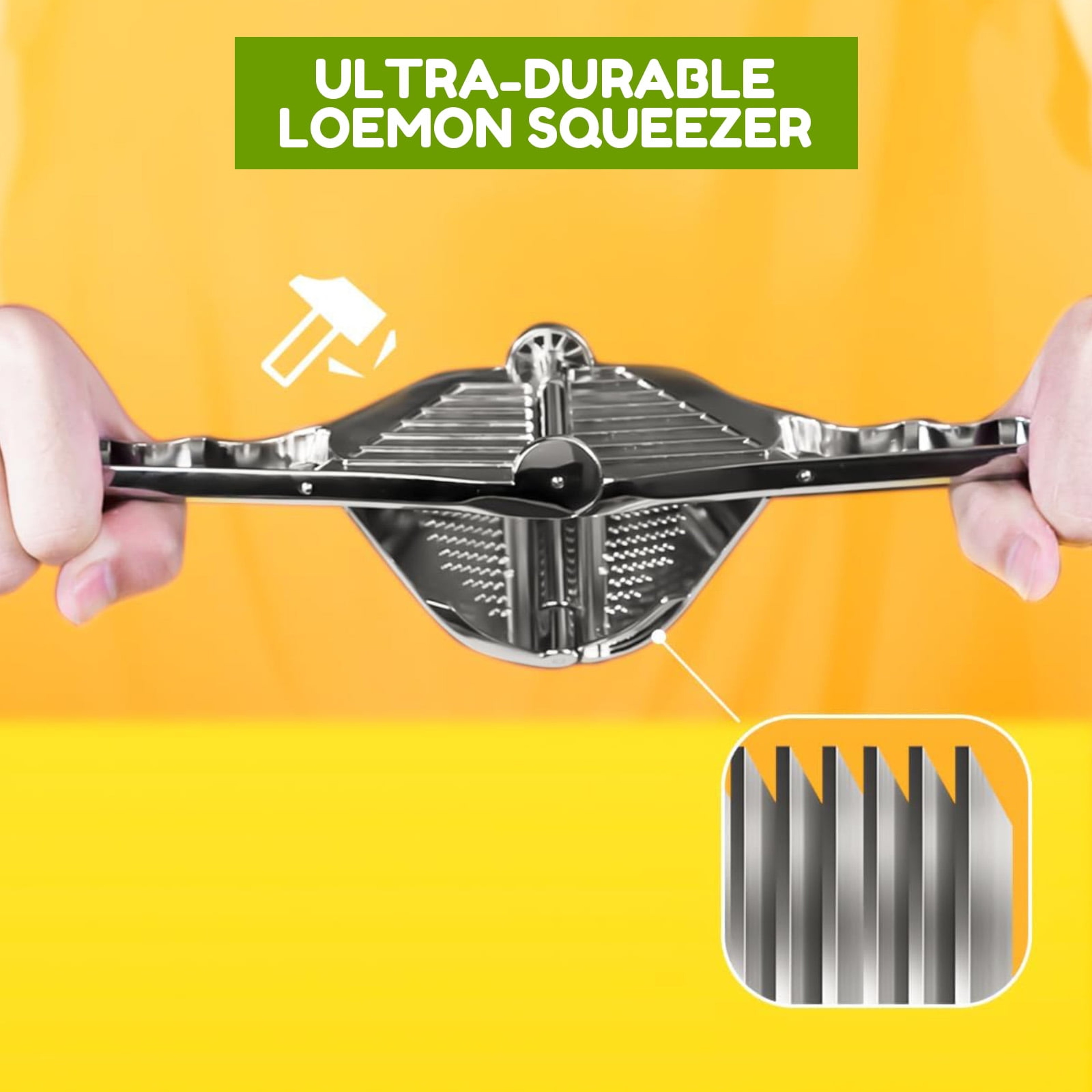 FreshPress Stainless Steel Lemon Squeezer Manual Citrus Juicer – view 2