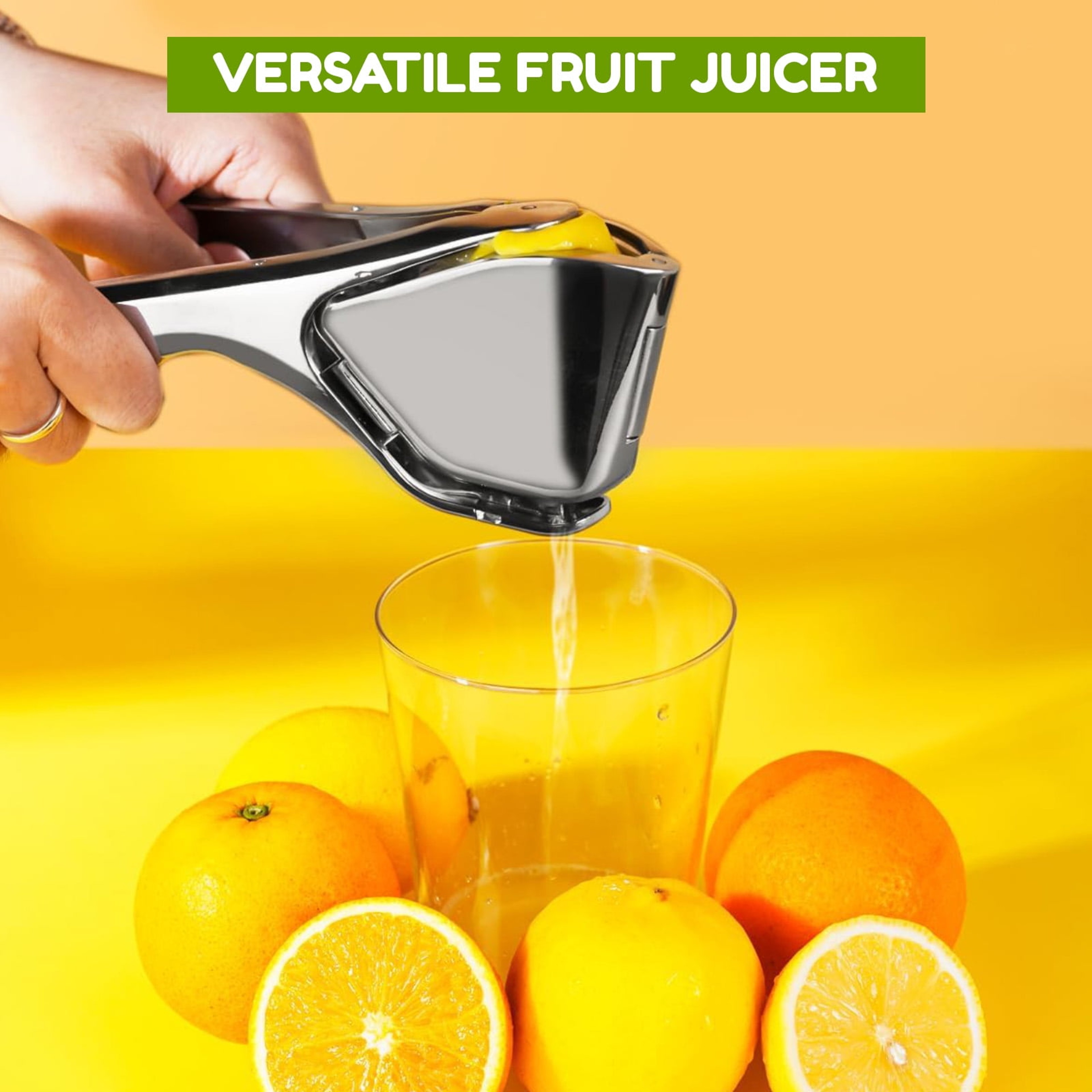 FreshPress Stainless Steel Lemon Squeezer Manual Citrus Juicer – view 3