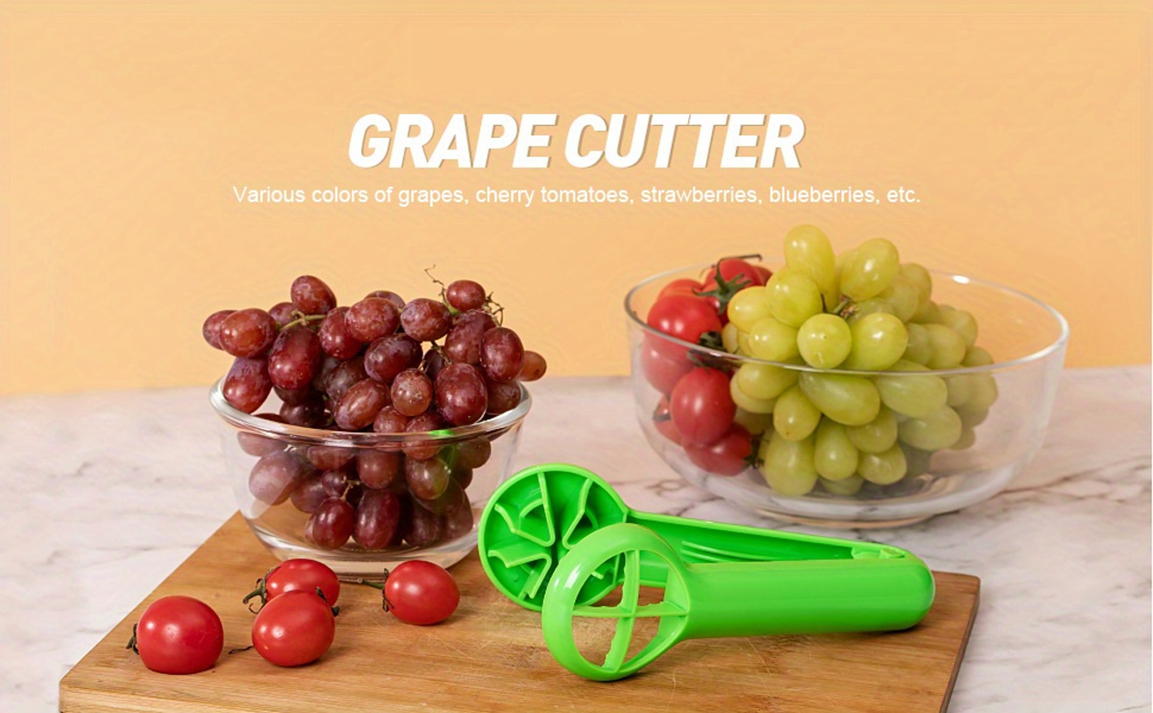 QuickSlice Grape  Fruit Cutter Safe Grape Cutter For Grapes Tomatoes  Berries 3