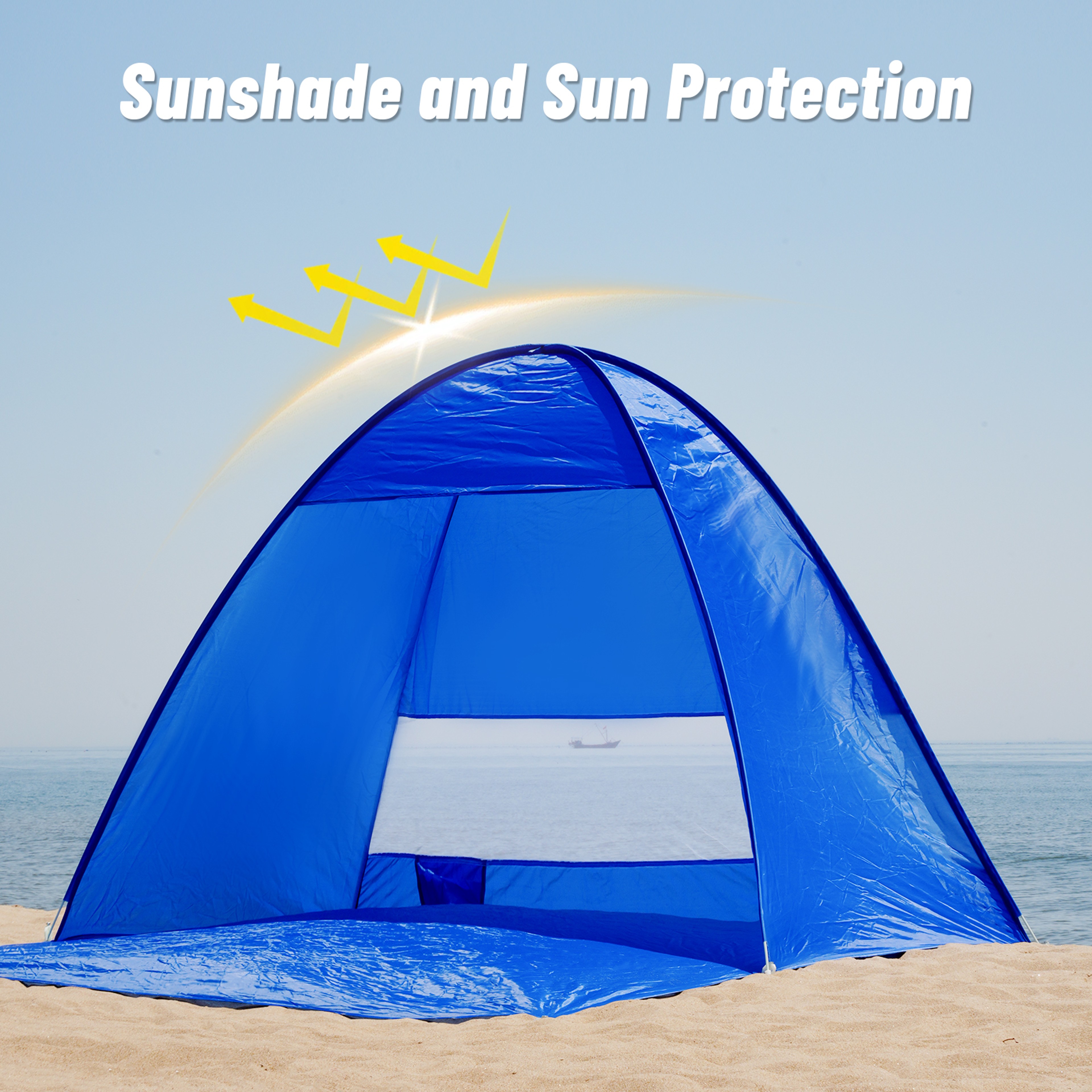 Pop Up Beach Tent Portable Camping Tent Foldable Sun Shelter Compact Travel Carry Bag 1