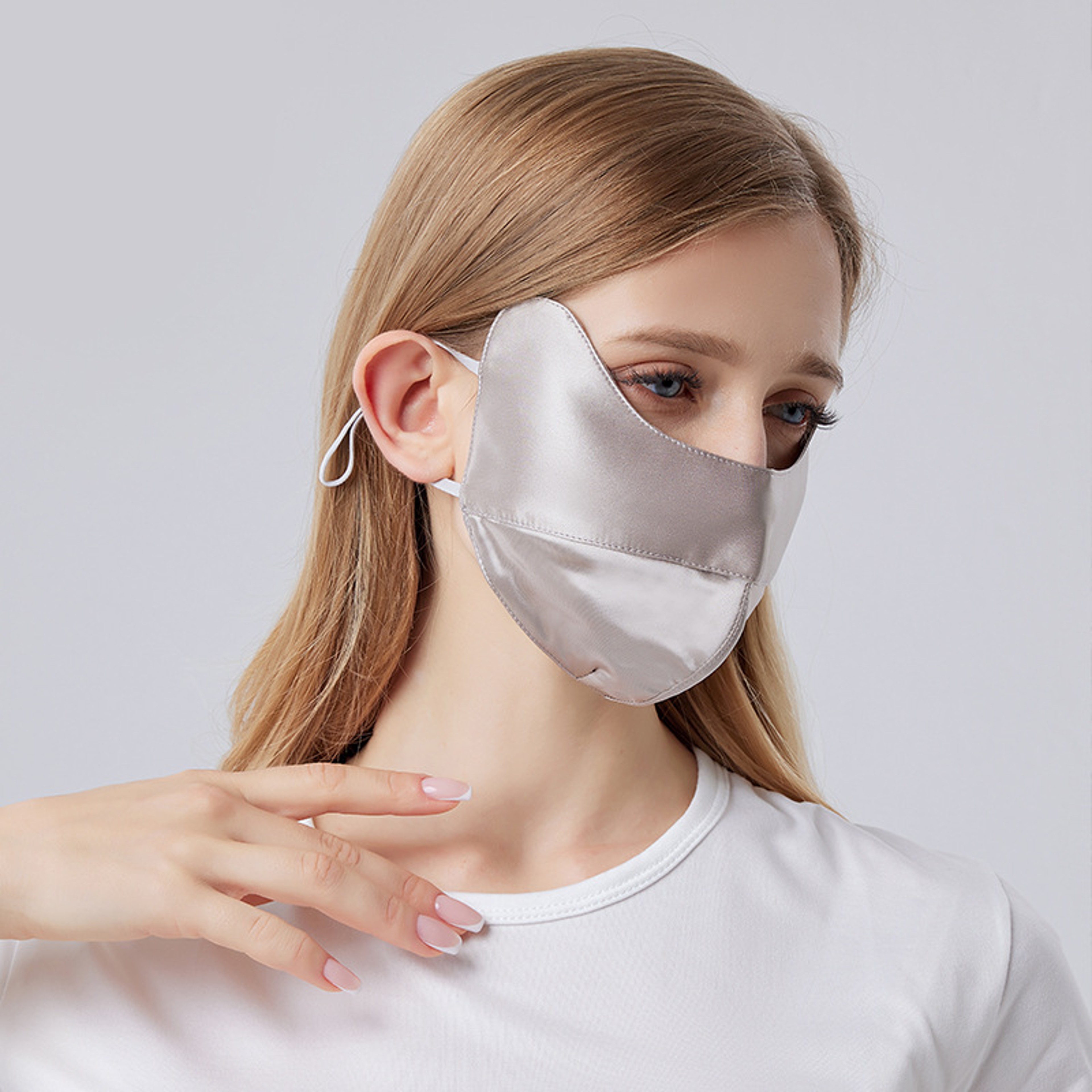 Mulberry Silk UV Protection Face Mask  Eye Shield For Breathable Anti Wrinkle Comfort 2