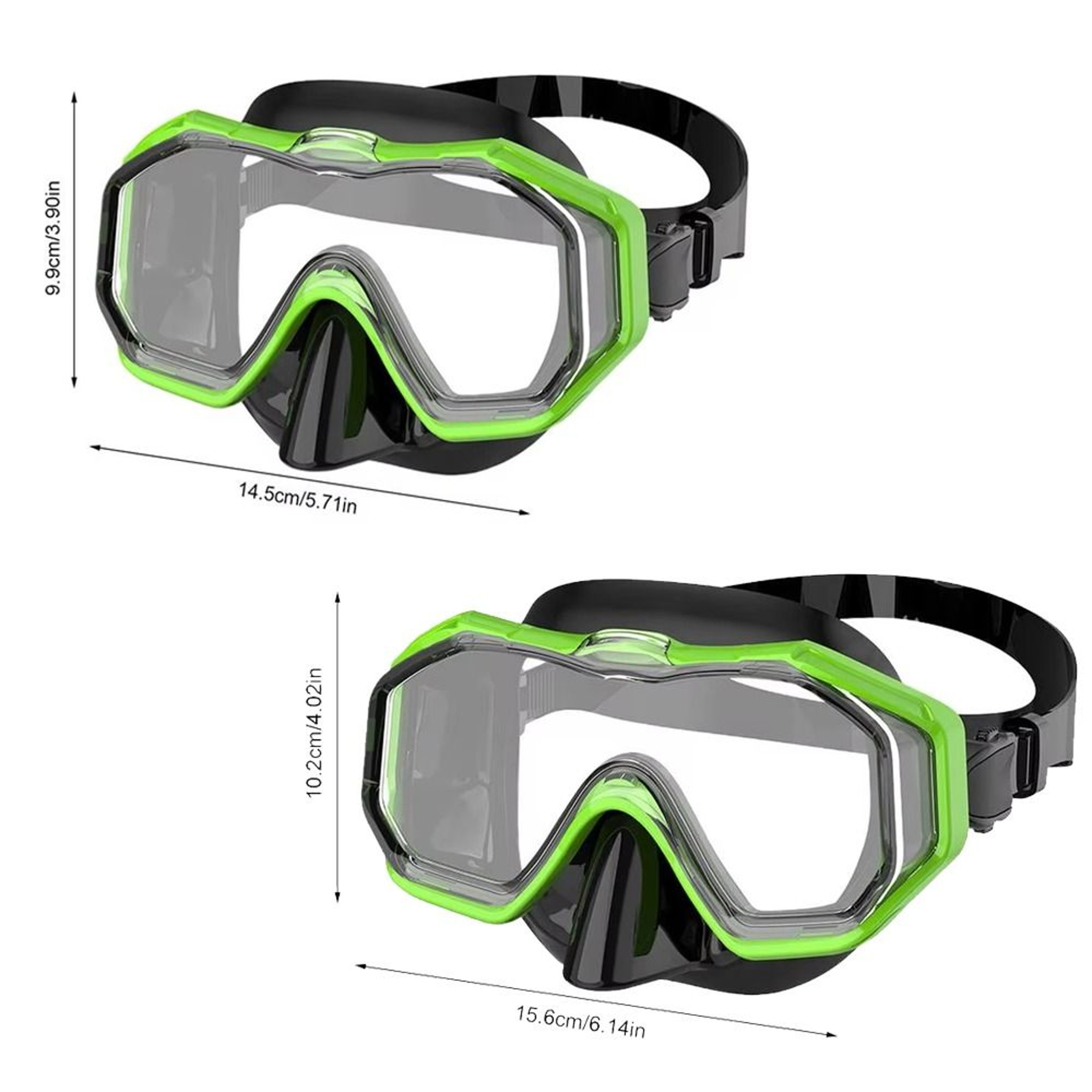 Anti Fog Swim Goggles With Nose Cover For Adults 2