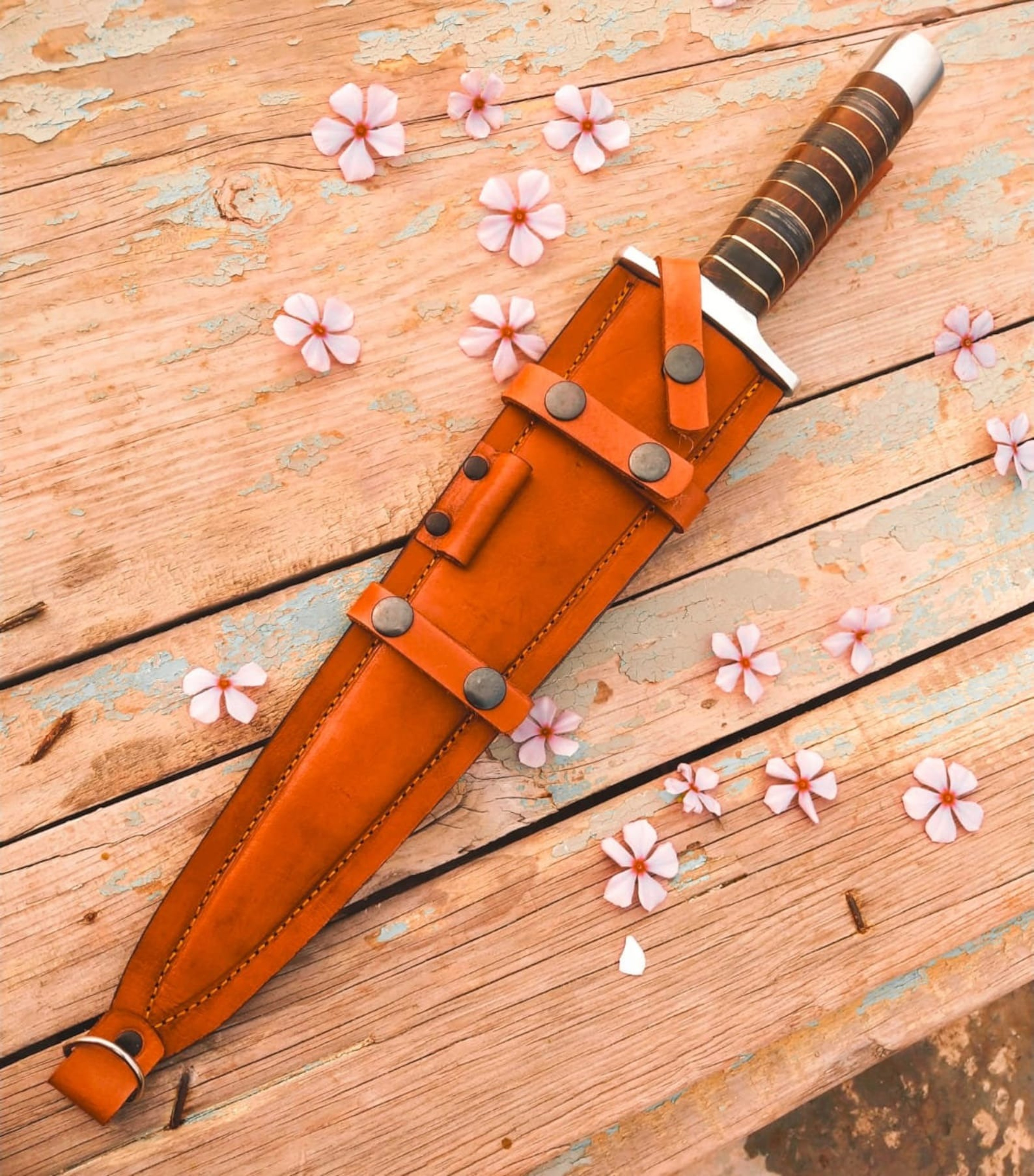 Large Dagger Knife Custom Handmade Knife Carbon Steel Hunting Dagger Survival Outdoor Camping Knife Gift For Him – view 3