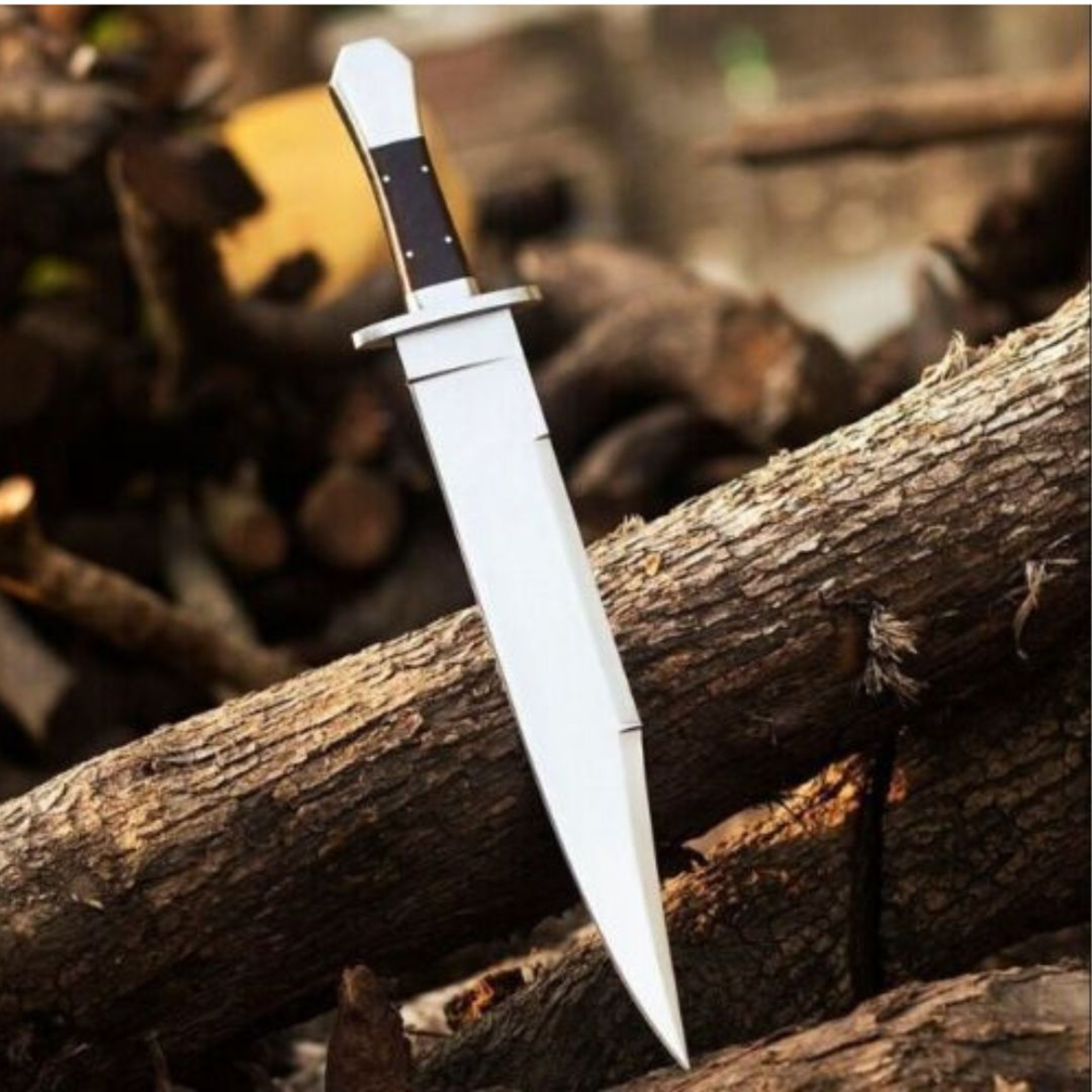 Alamo Musso Bowie Knife Fixed Blade Custom Handmade Bowie Knife Micarta Handle Gift For Him Special Bowie Knife Unique – view 2