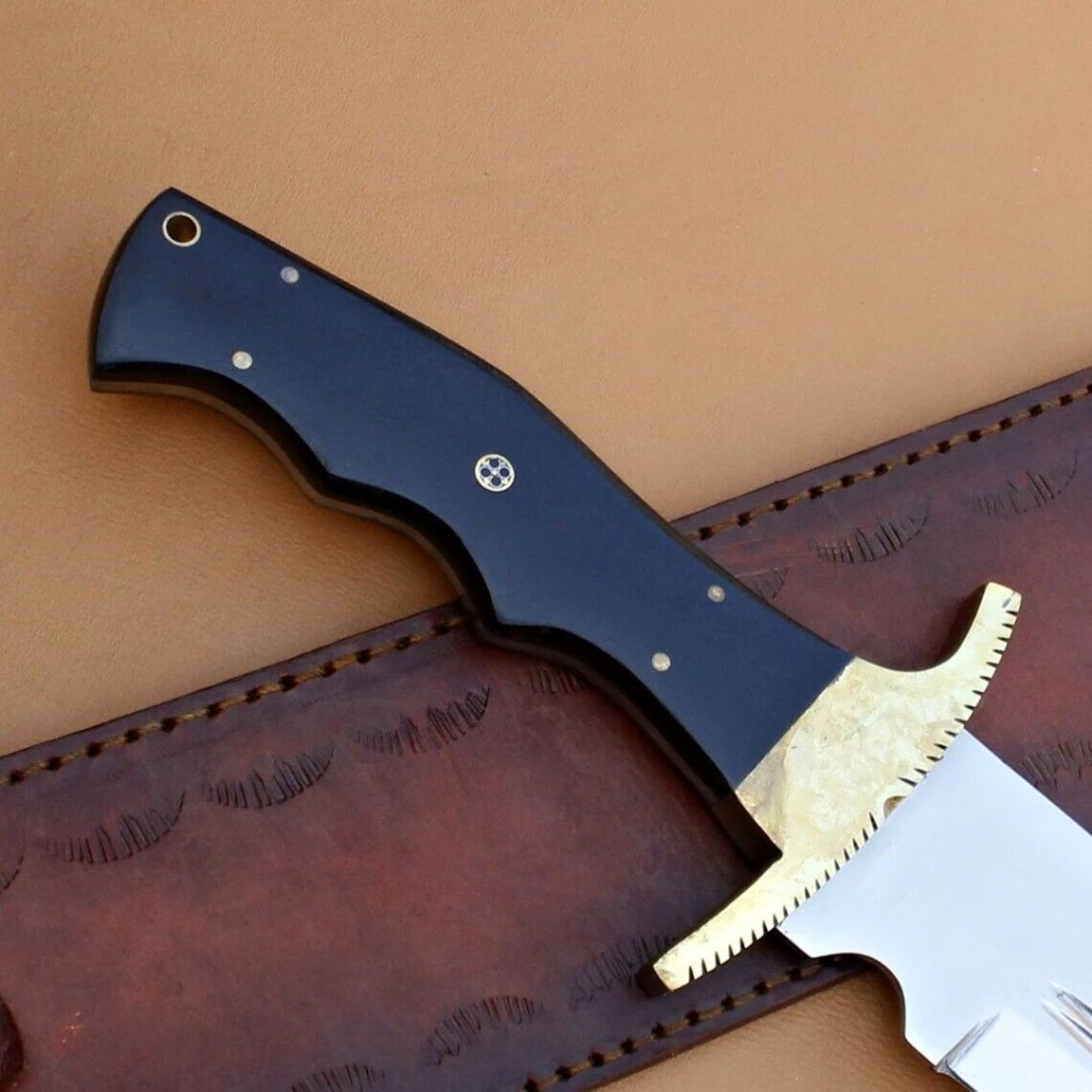 Mirror Polished Bowie Knife Full Tang Custom Handmade Bowie Knife Survival Out – view 3
