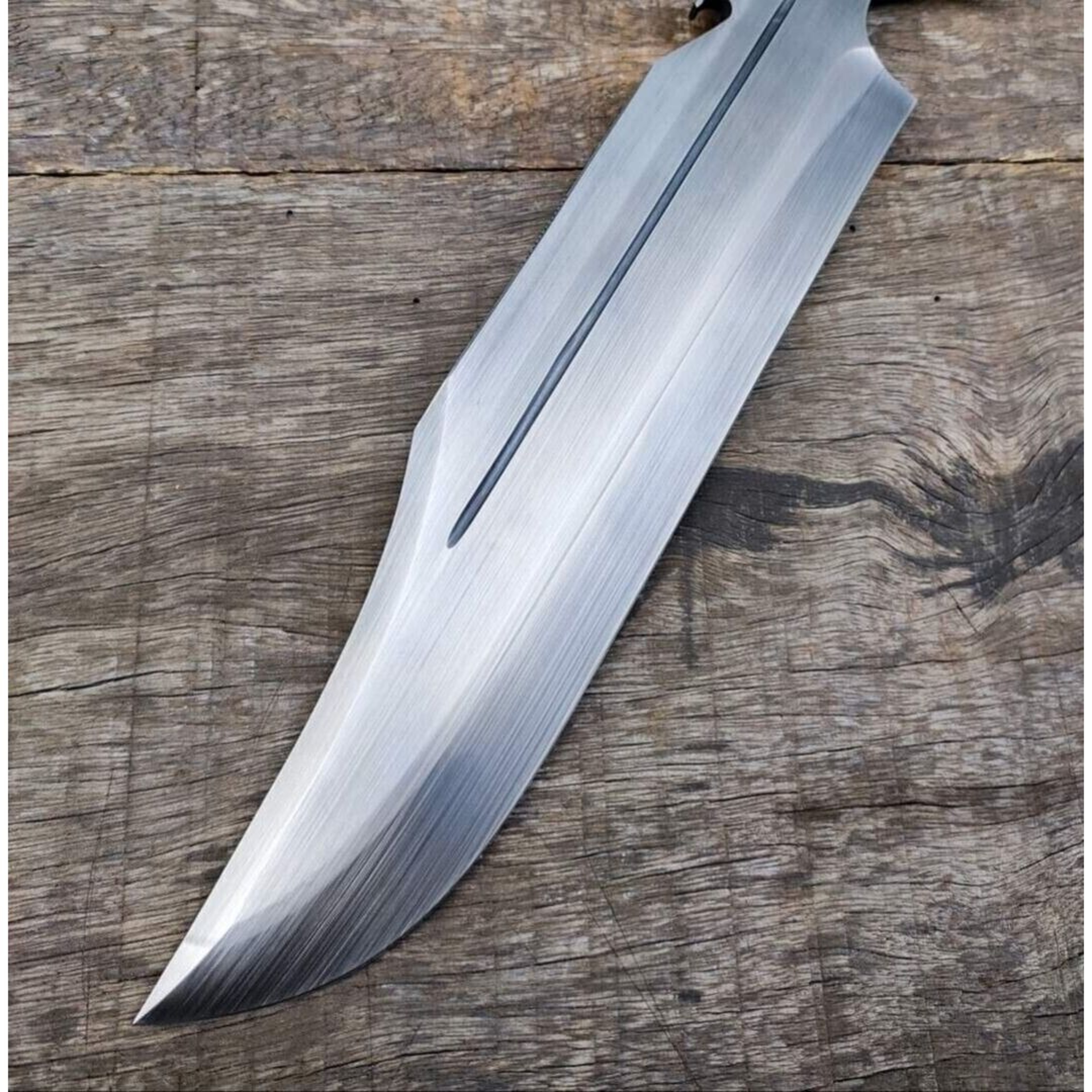 Mirror Polished Bowie Knife Full Tang Custom Handmade Bowie Knife Survival Out Carbon Steel – view 3