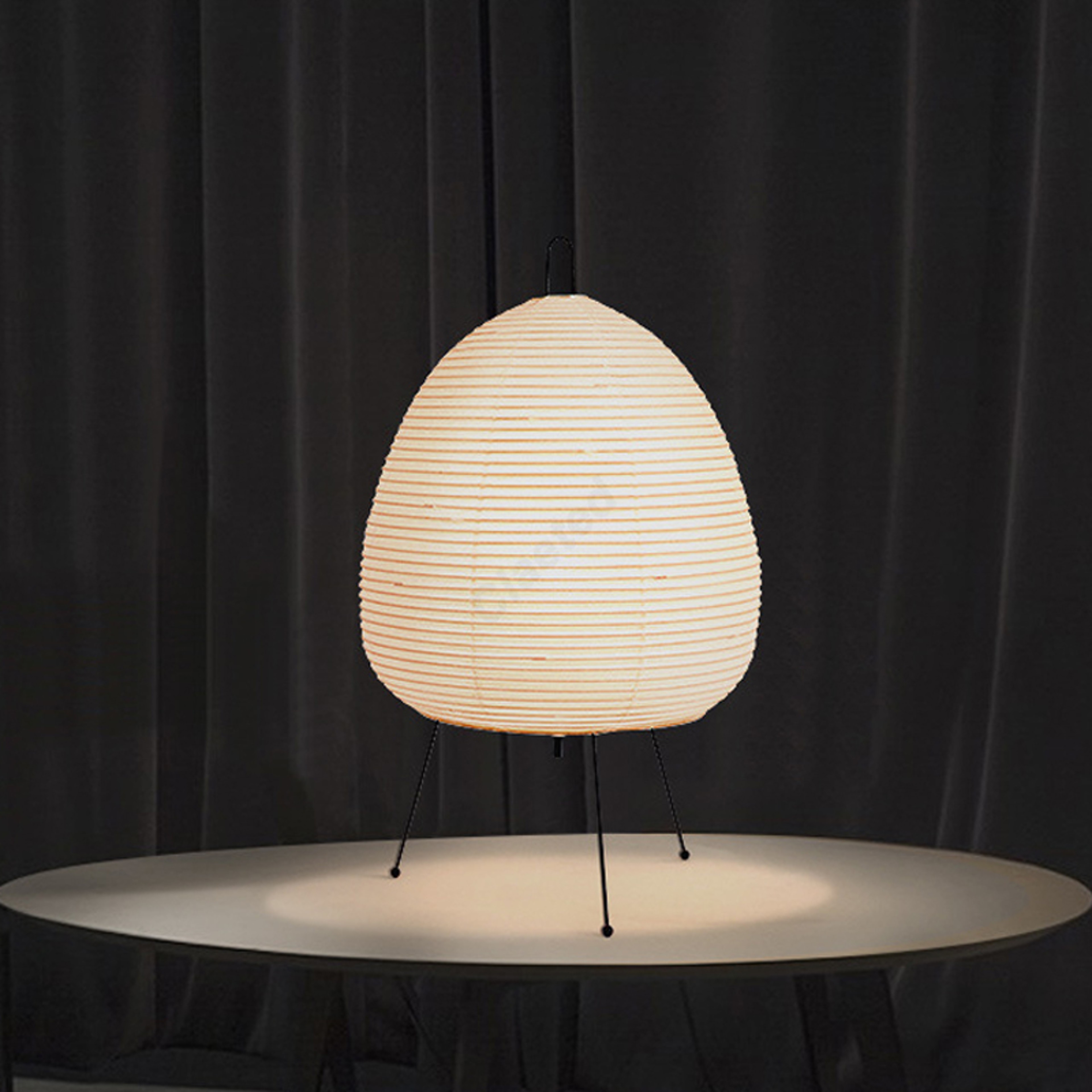 Design Paper Table Lamp, Tripod Rice Paper Style, LED Desk Lamp for Bedroom – view 4