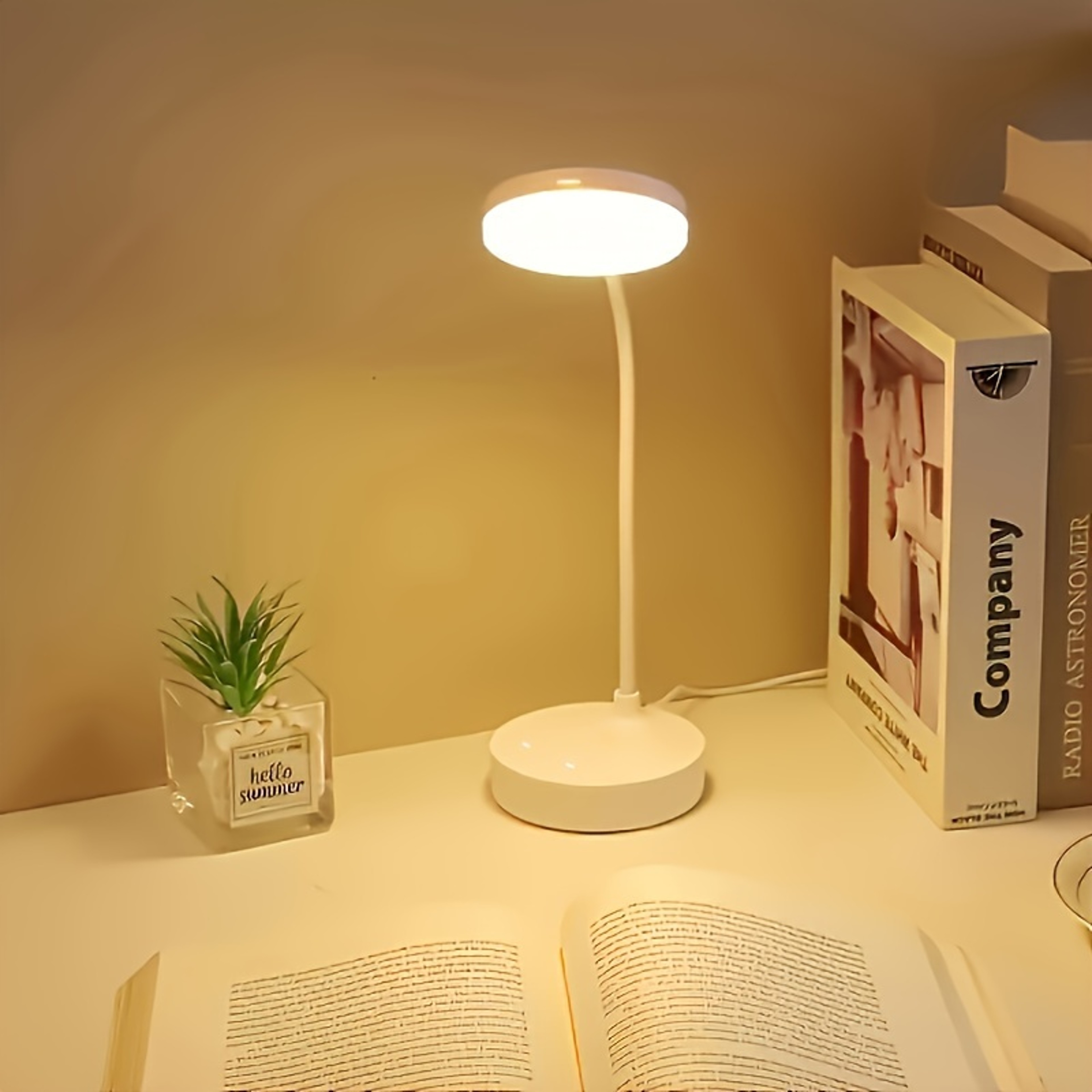 USB Rechargeable LED Table Lamp, Dimmable Wireless Touch Desk Lamp, Night Light for Office, Study, Room – view 1