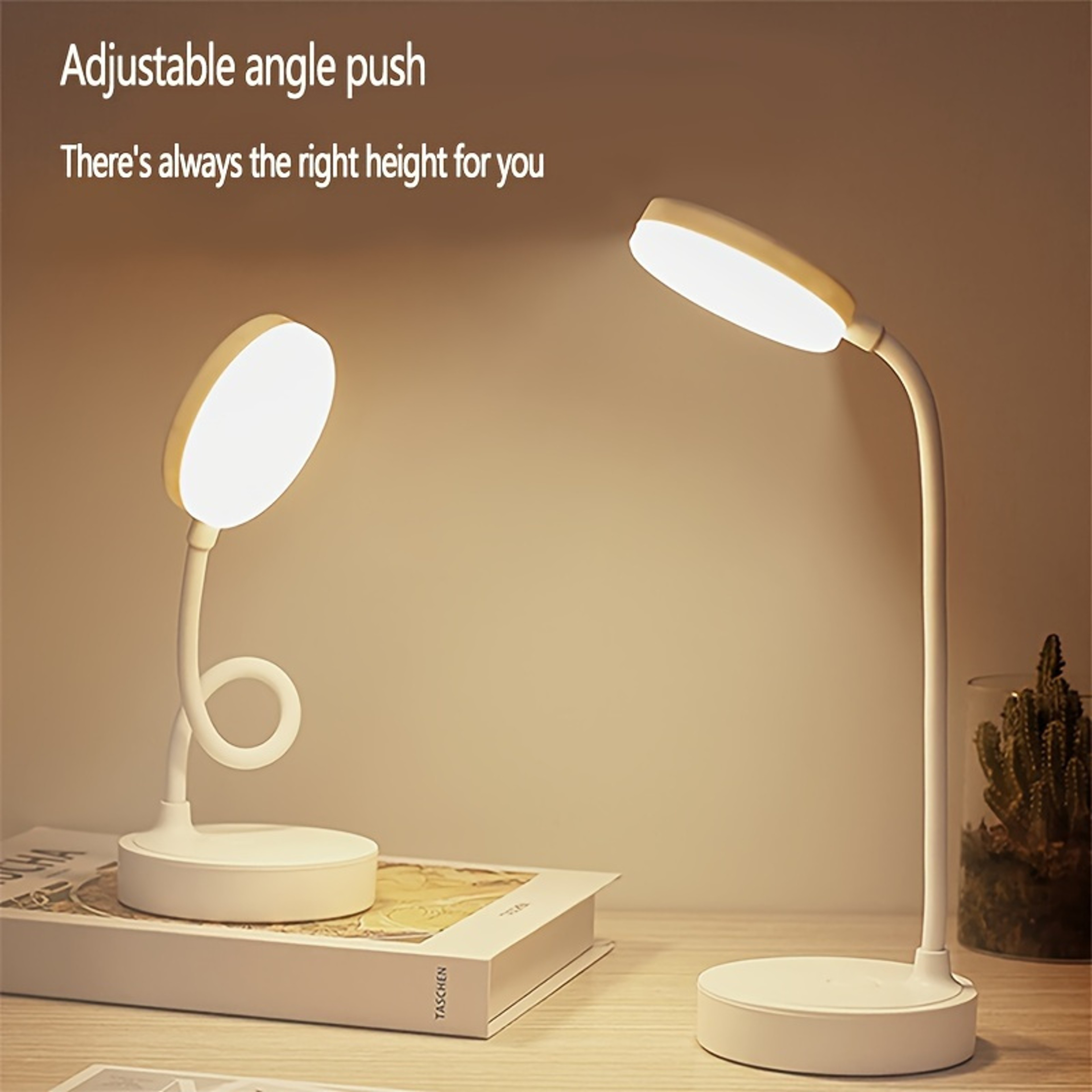 USB Rechargeable LED Table Lamp, Dimmable Wireless Touch Desk Lamp, Night Light for Office, Study, Room – view 2