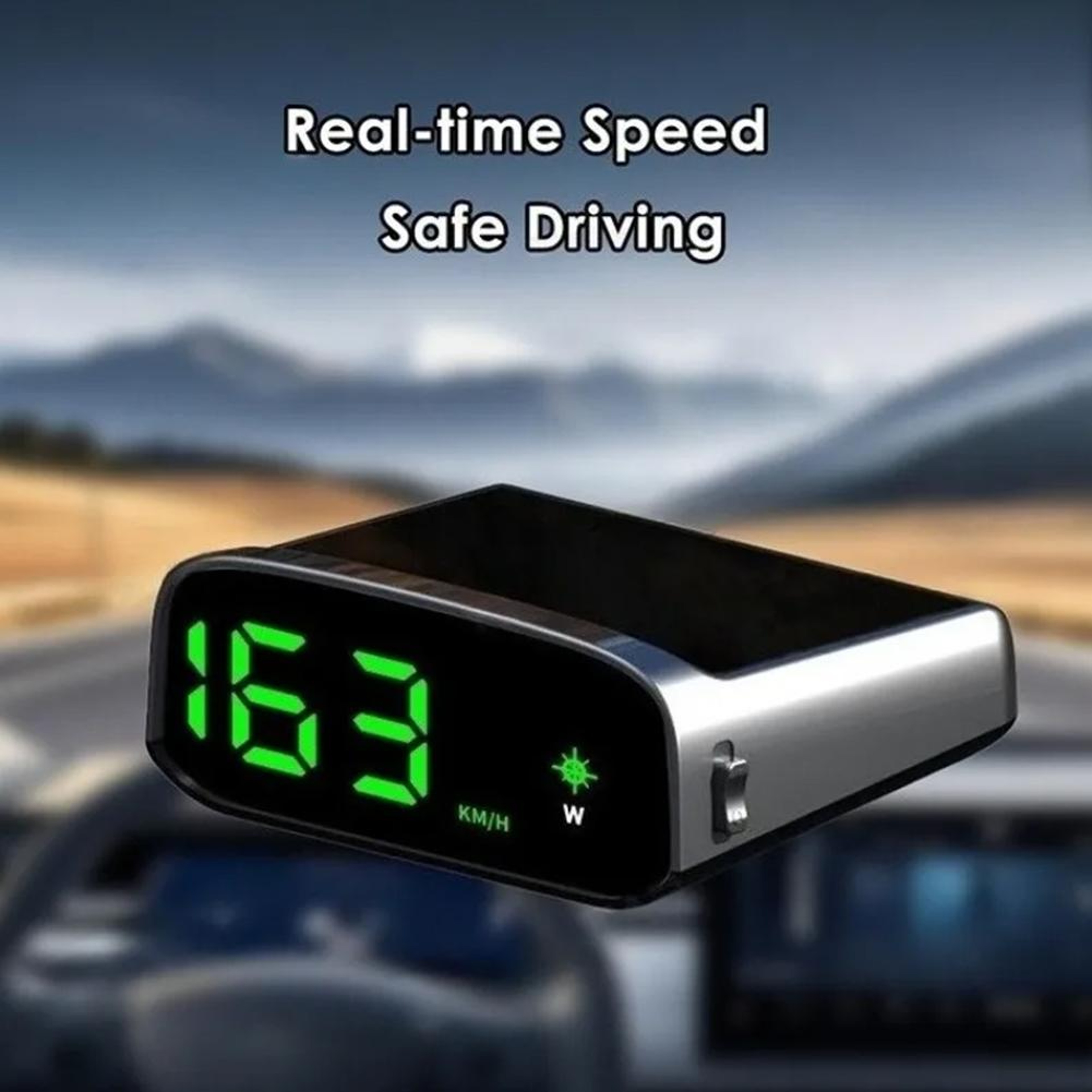 Universal Solar Car Speedometer, Real Time GPS Display, Digital HUD Car Accessory, Smart Solar Powered Display – view 4