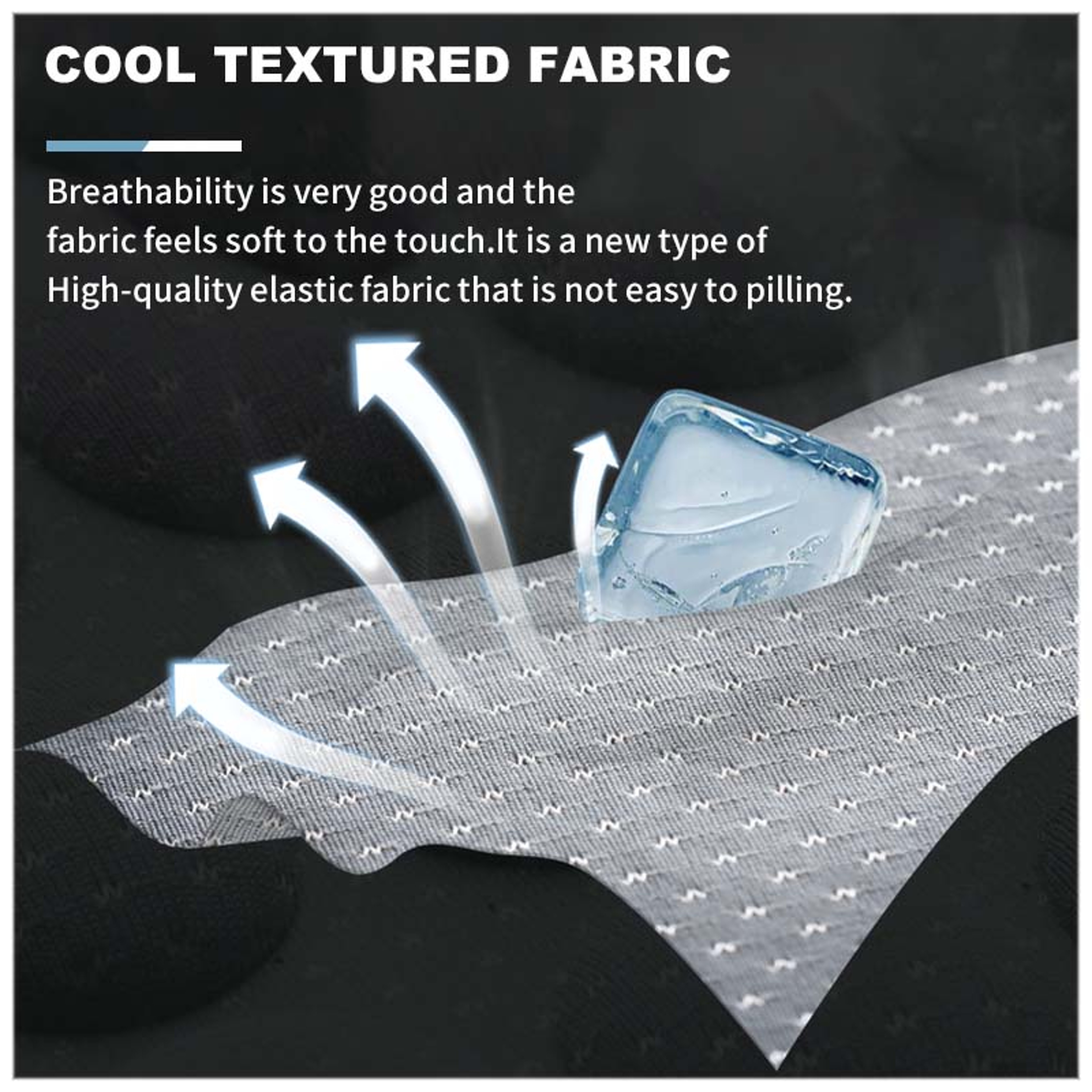 Cooling Car Seat Cushion Breathable Universal Car Seat Cover with Massage Support Pad – view 3
