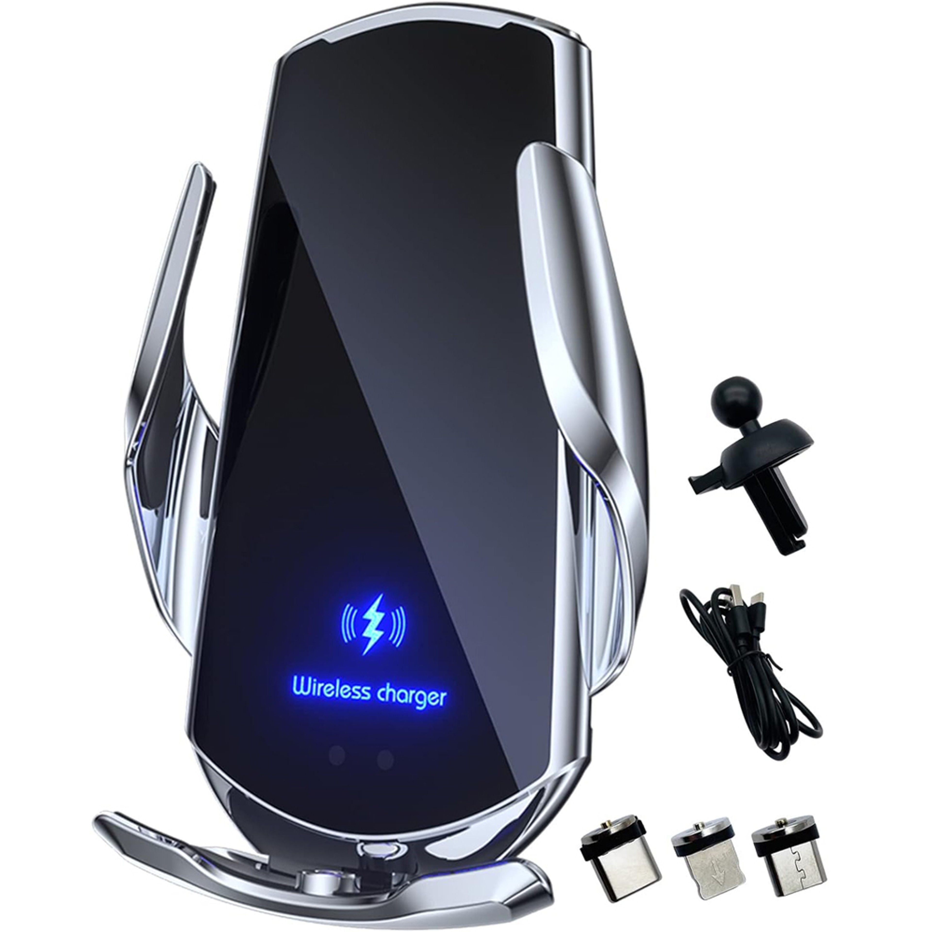 Wireless Car Charger Auto Clamping Phone Mount For IPhone And Qi Enabled Android 8