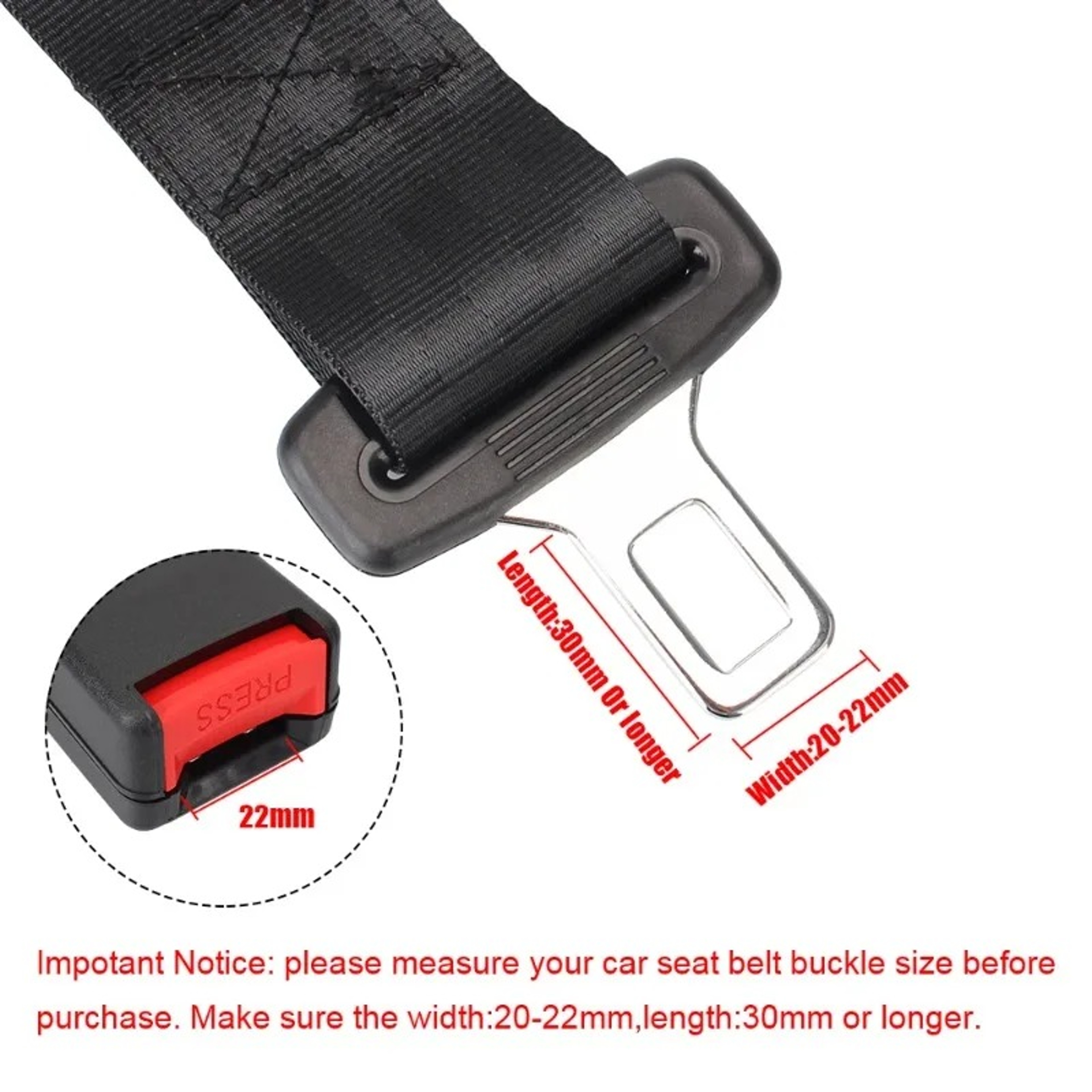 Universal Car Seat Belt Point Adjustable Safety Belt For Cars Trucks And Utility Vehicles 5