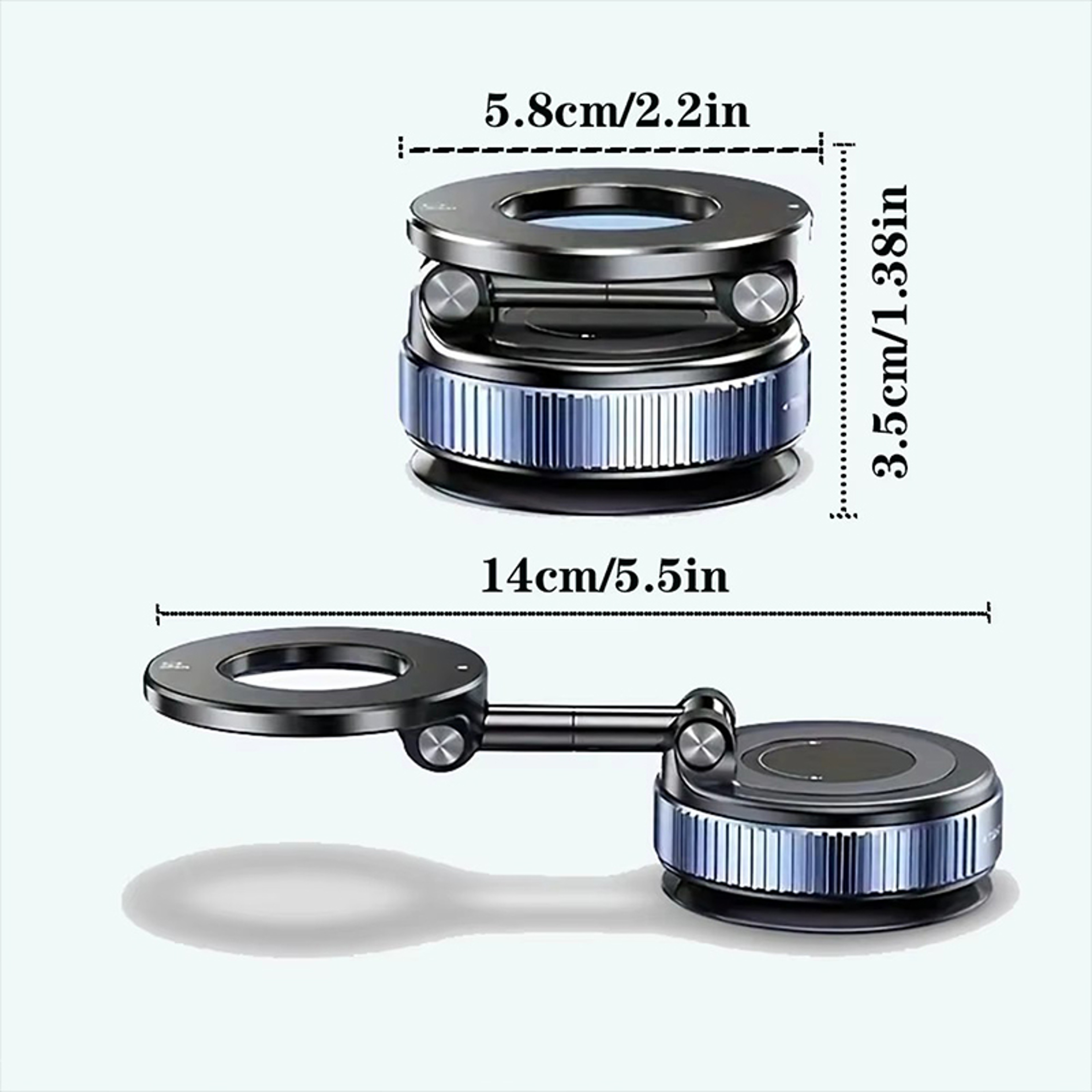Magnetic Car Phone Holder with Vacuum Suction Adjustable Foldable Car Phone Mount – view 6