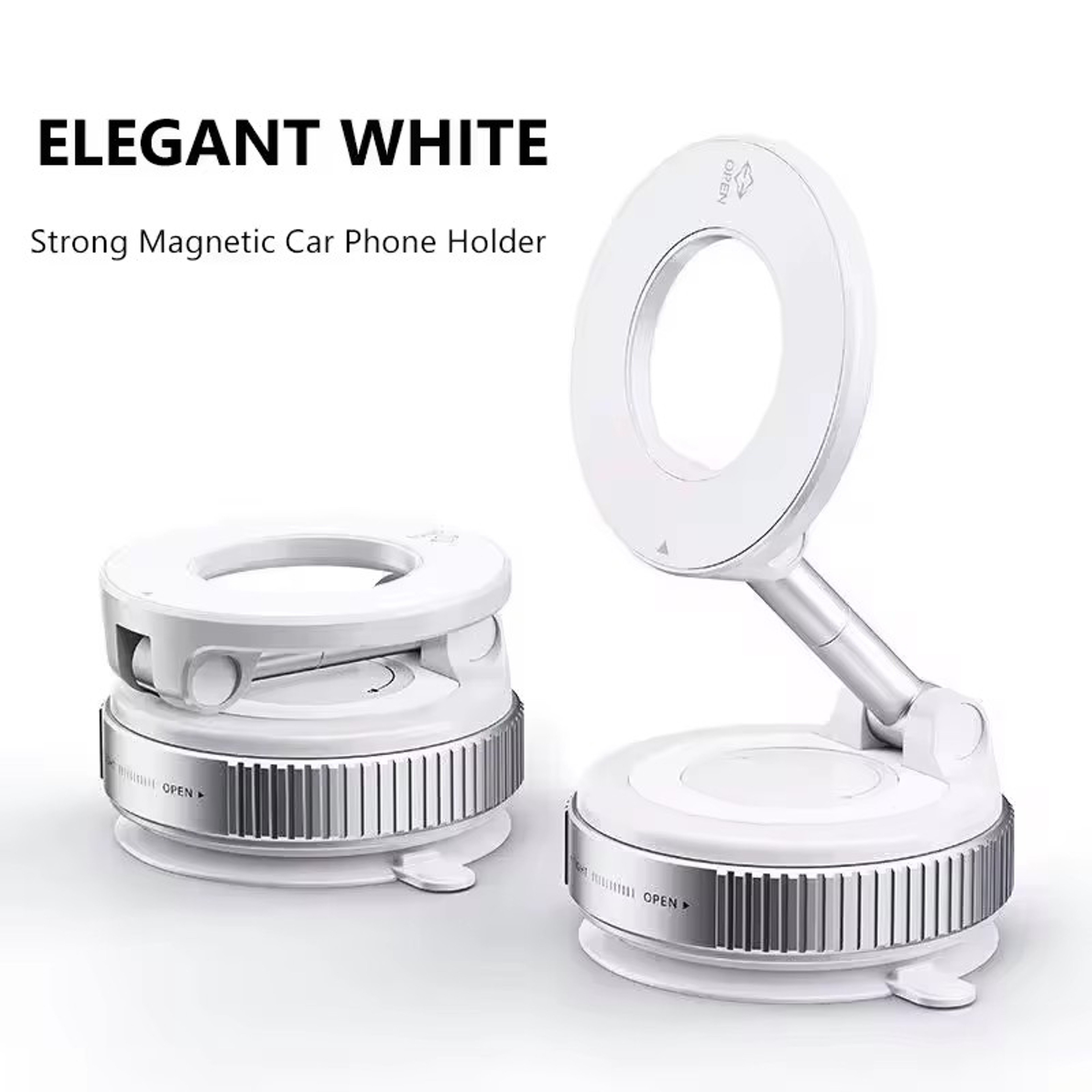 Magnetic Car Phone Holder with Vacuum Suction Adjustable Foldable Car Phone Mount – view 8