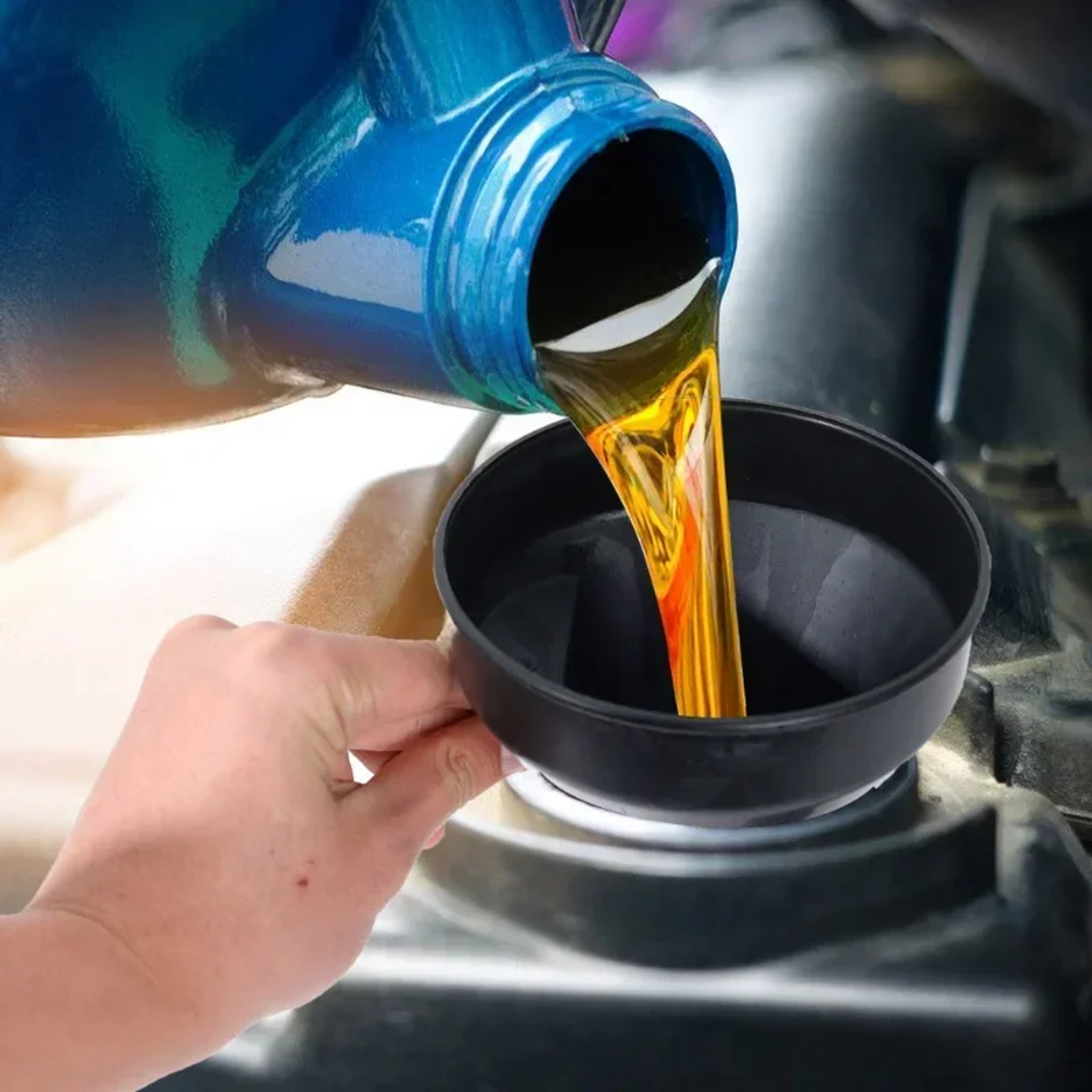 Oil Funnel With Filter Engine Refueling Funnel For Car Motorcycle Truck Fuel And Oil Filling 4