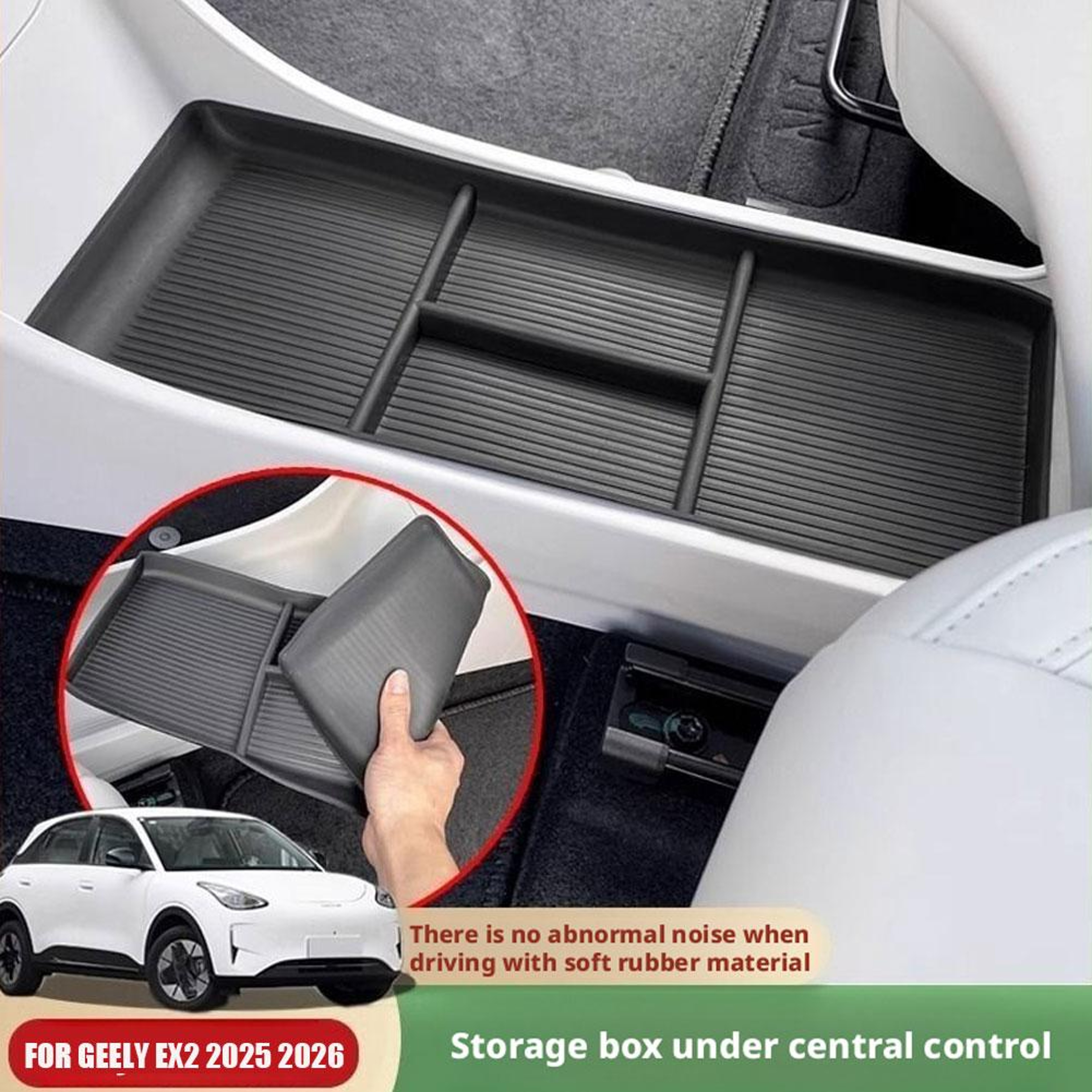Center Console Organizer Storage Box Tray For Geely Geome High Capacity Car Interior Organizer 5