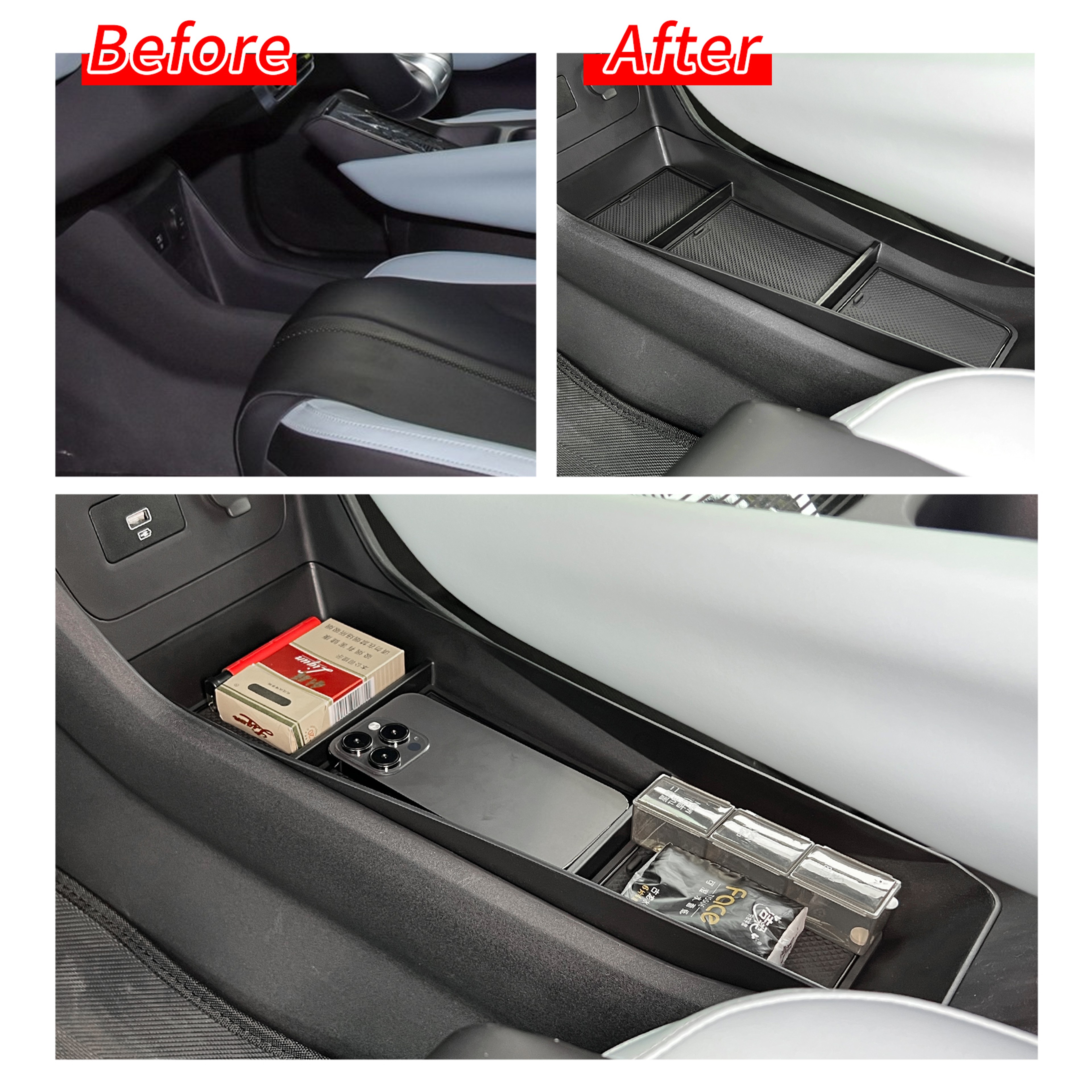 BYD Seagull Center Console Organizer Tray Storage Box for BYD Dolphin Mini Interior Accessories – view 4