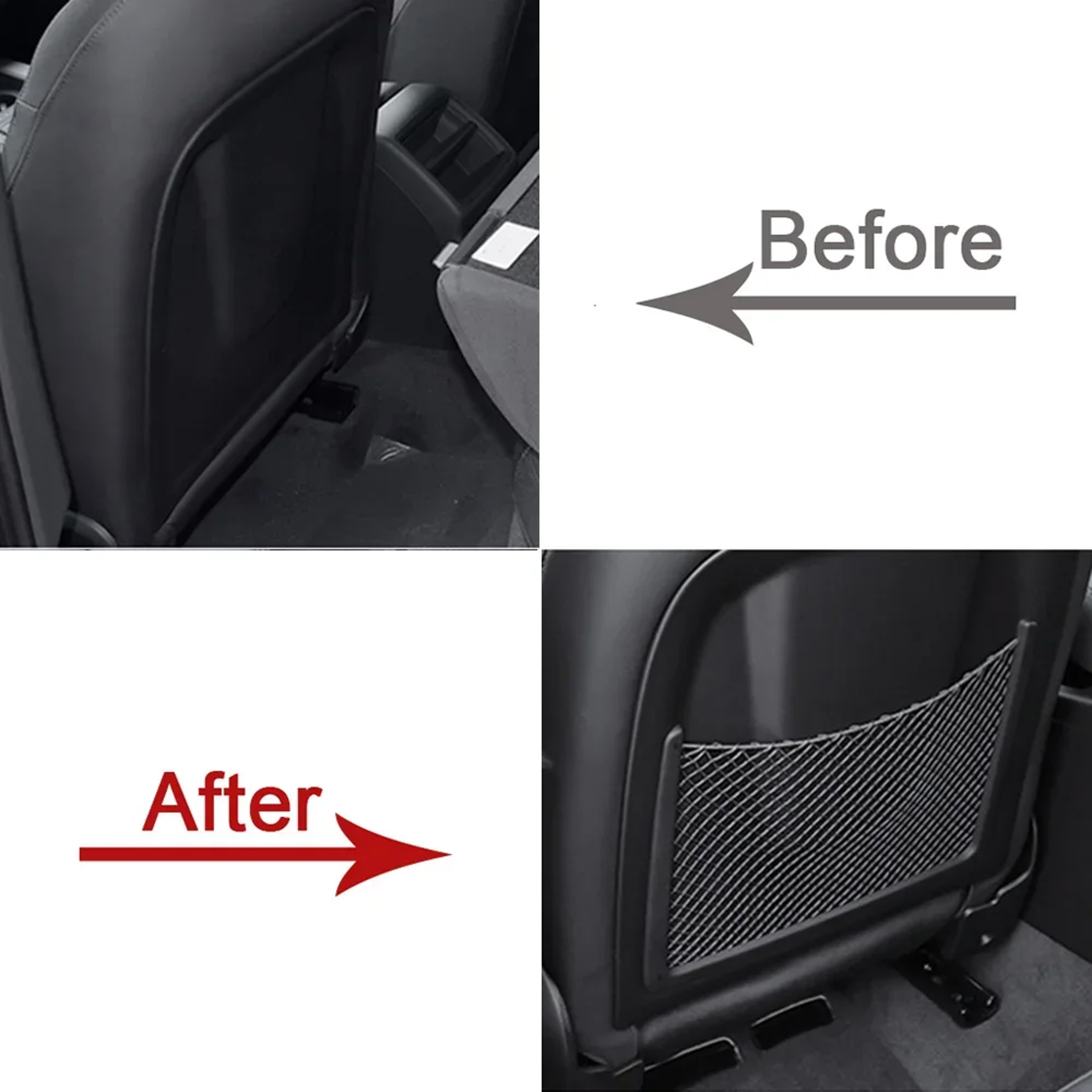 Car Seat Back Organizer Mesh Storage Net Pocket For Rear Seat Vehicle Interior Accessories 2