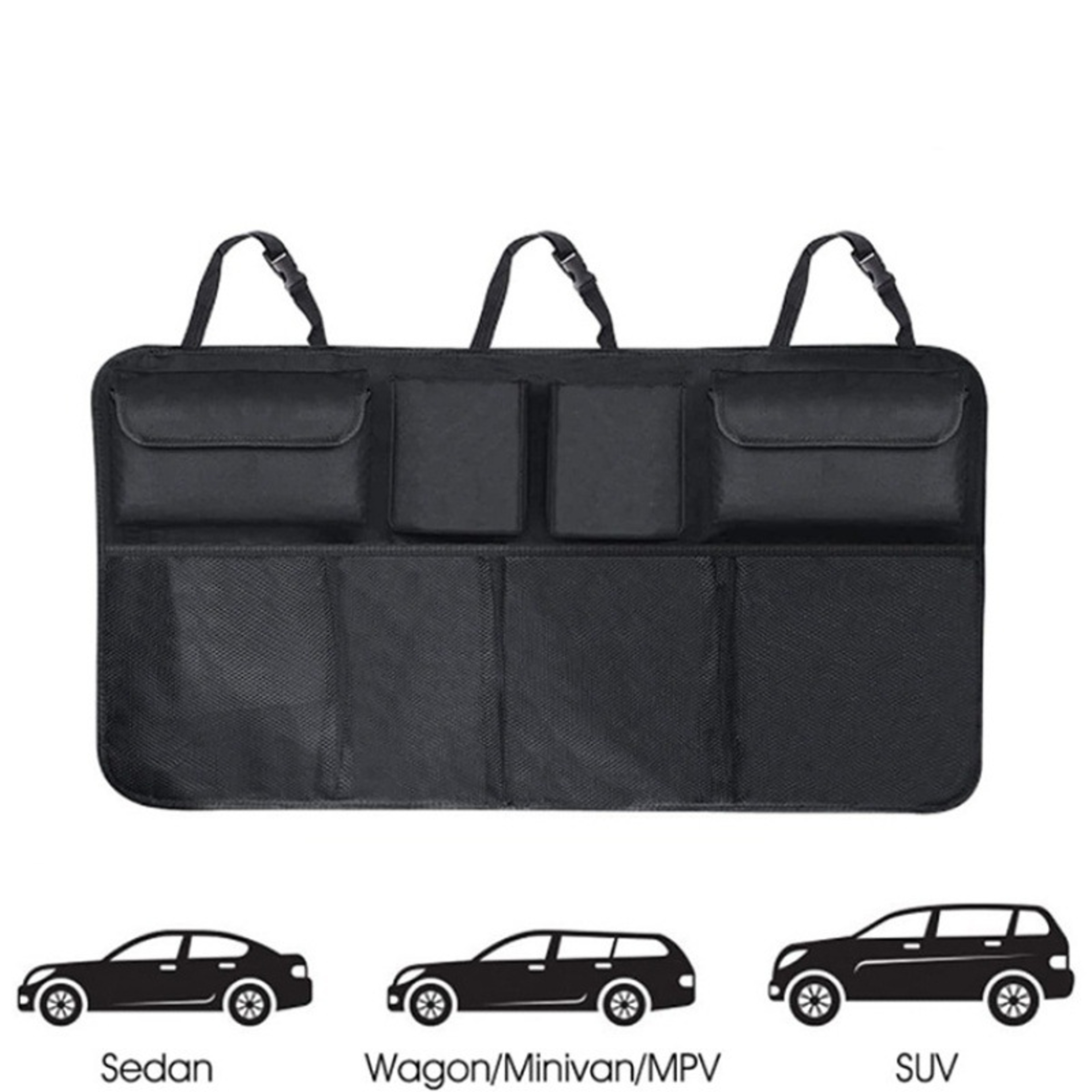 Car Trunk Organizer Storage Bag Rear Seat Hanging Cargo Net for SUV Car Storage – view 4