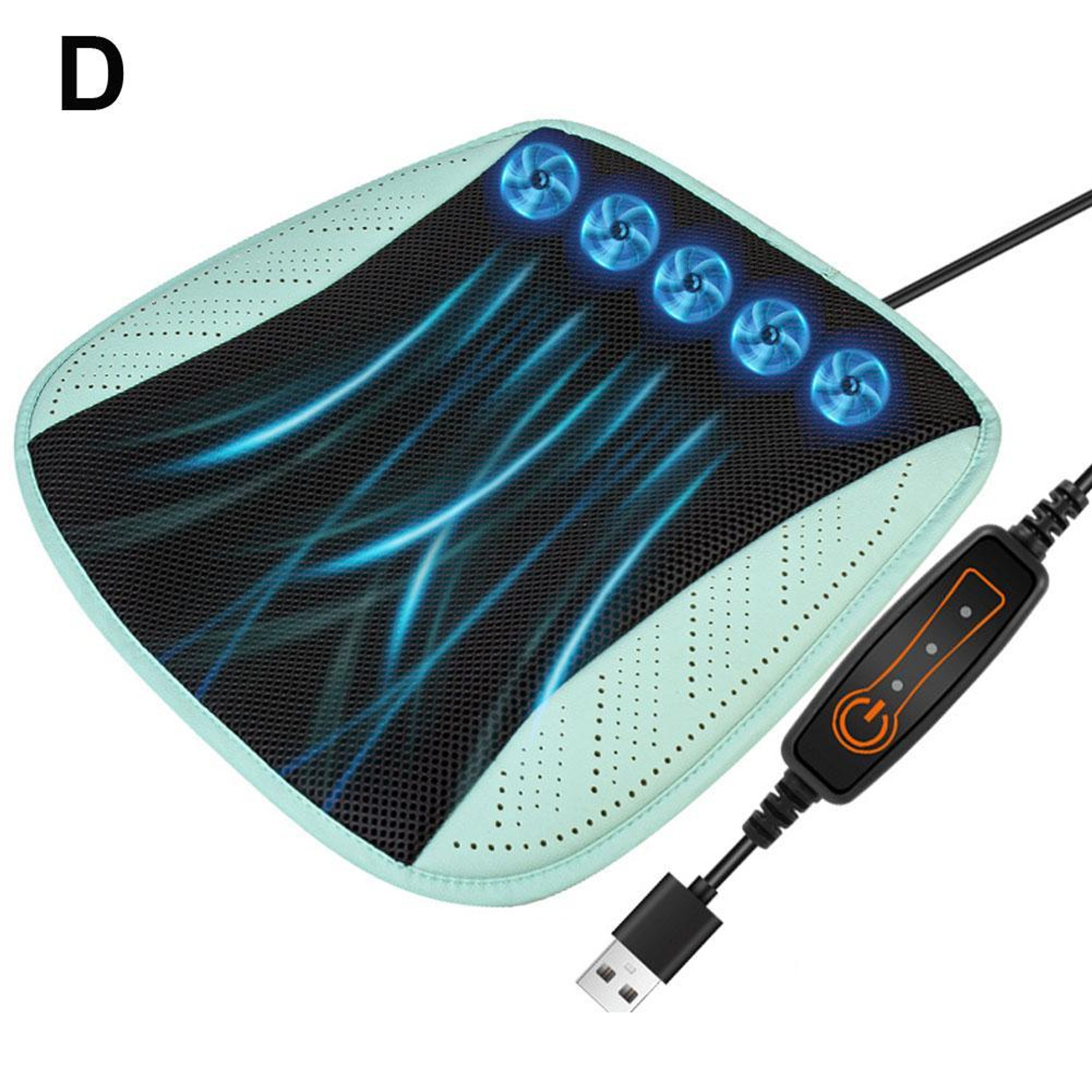 Car Cooling Seat Cushion With Fans USB Ventilated Seat Pad Speed Cooling For Cars 8