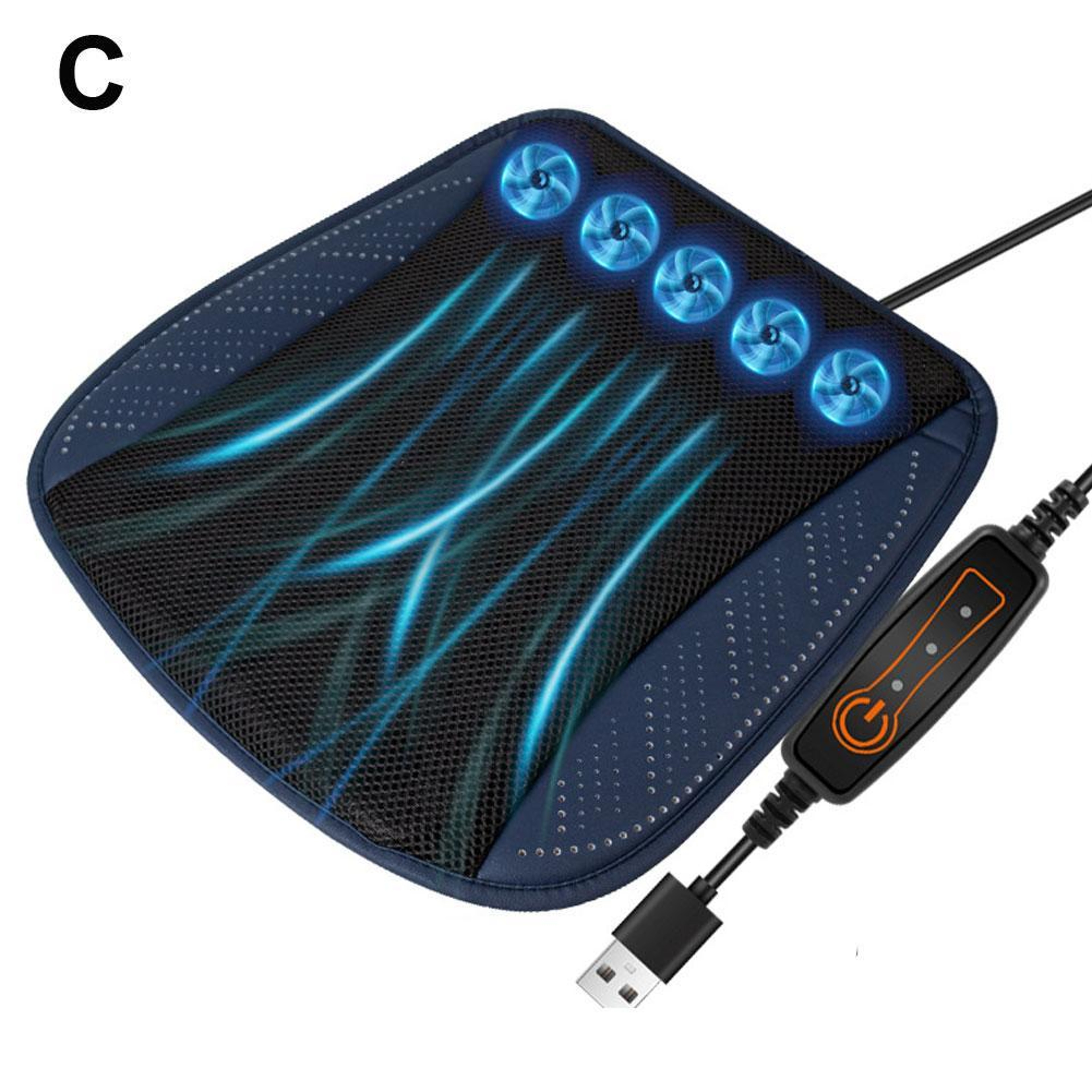 Car Cooling Seat Cushion With Fans USB Ventilated Seat Pad Speed Cooling For Cars 9