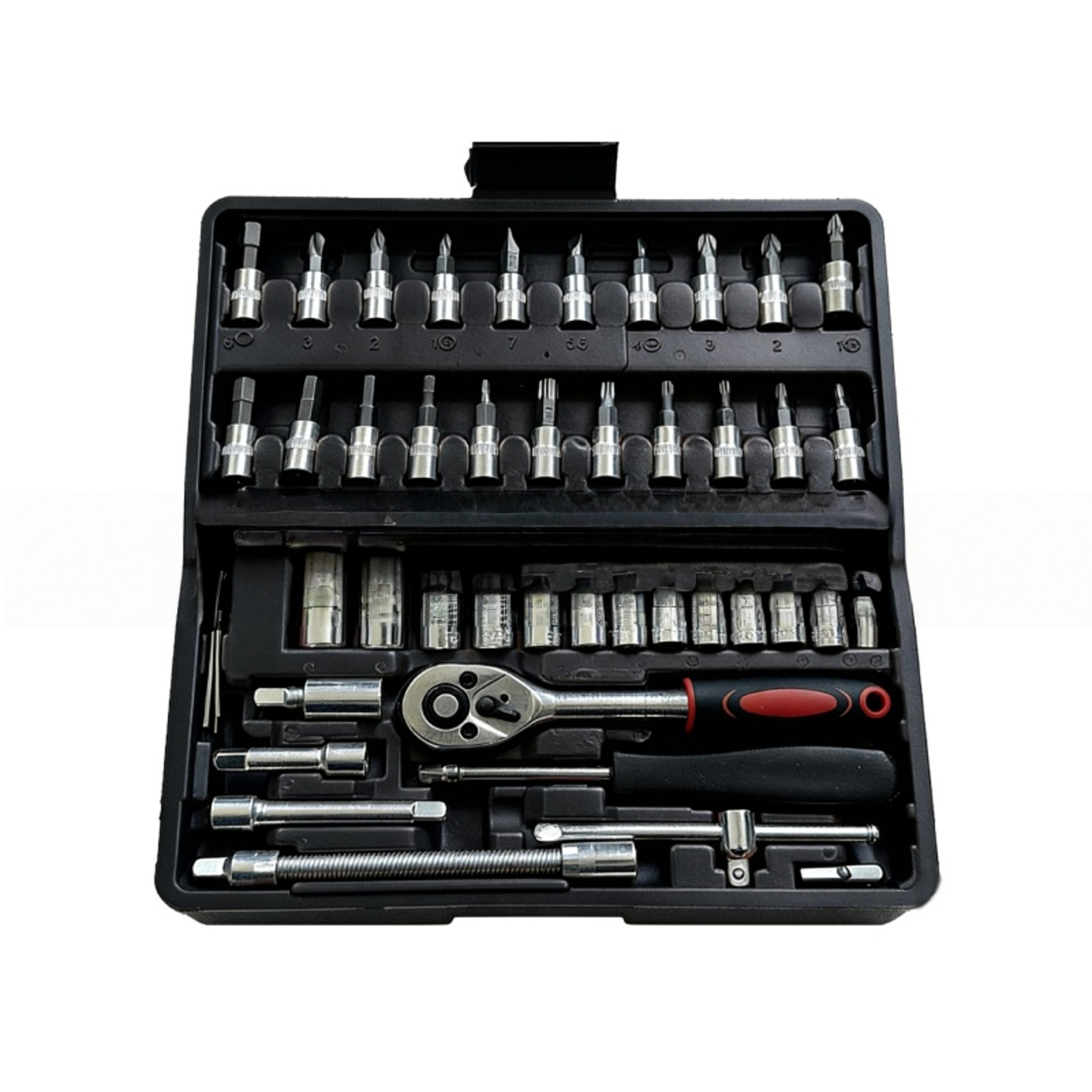 Socket Wrench Set Ratchet Tool Kit with Metric Sockets and Extension Bar – view 9