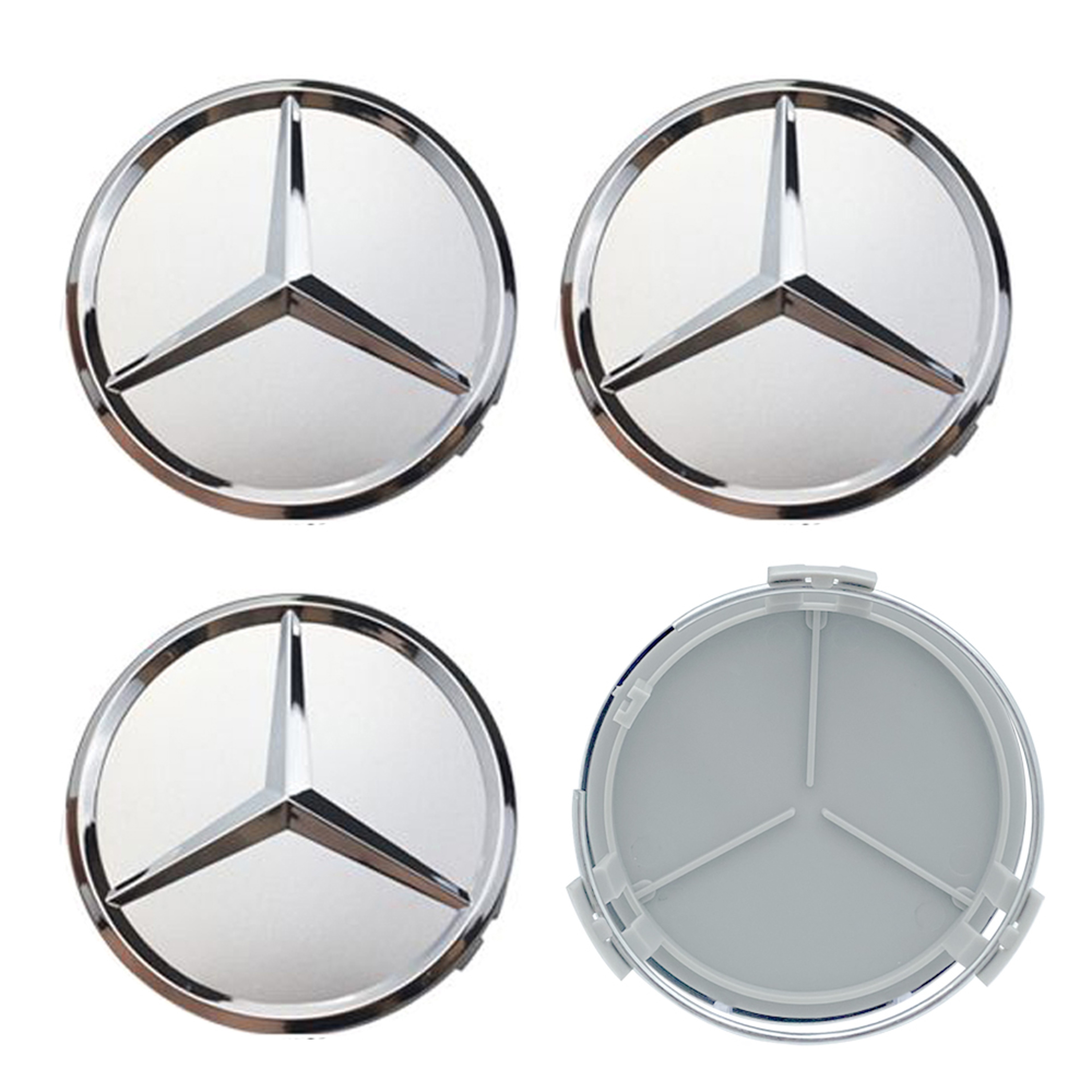 Premium Mercedes Wheel Center Caps Hub Caps Set Of For AMG  Mercedes Benz Models 3