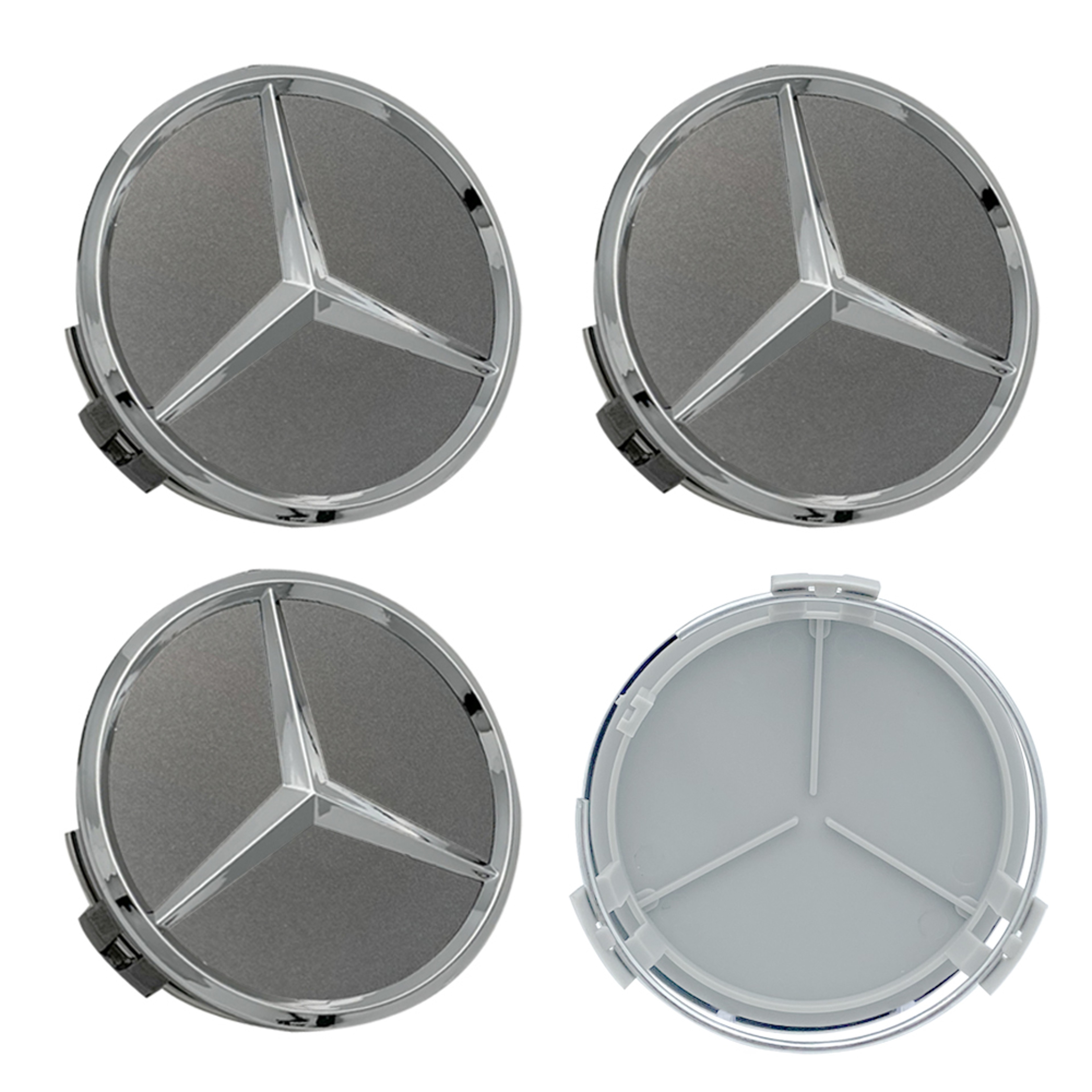 Premium Mercedes Wheel Center Caps Hub Caps Set Of For AMG  Mercedes Benz Models 4