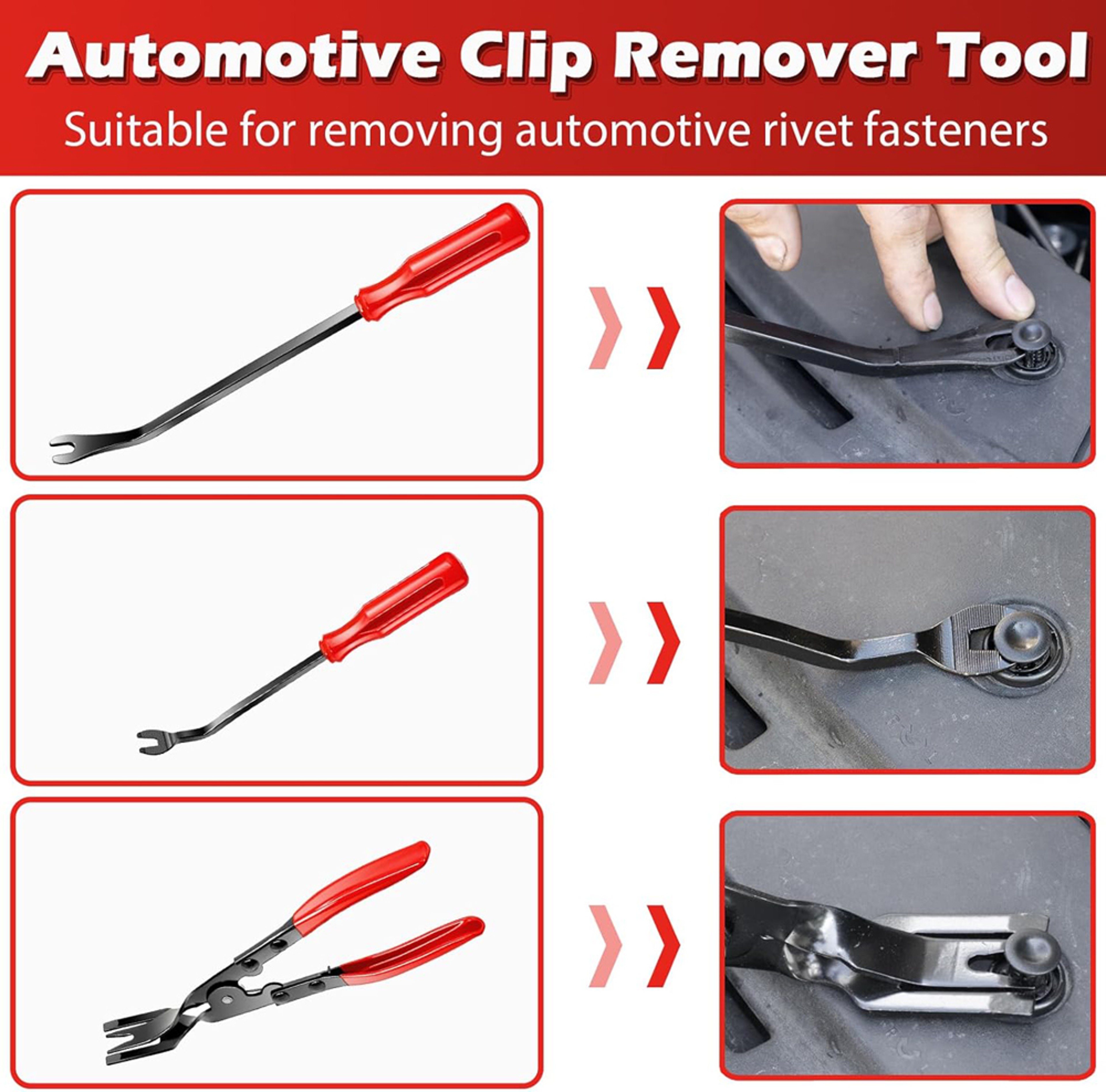 Car Trim Removal Tool  Auto Trim Removal Kit With Fastener Clip Pliers For Interior Panel Removal 3