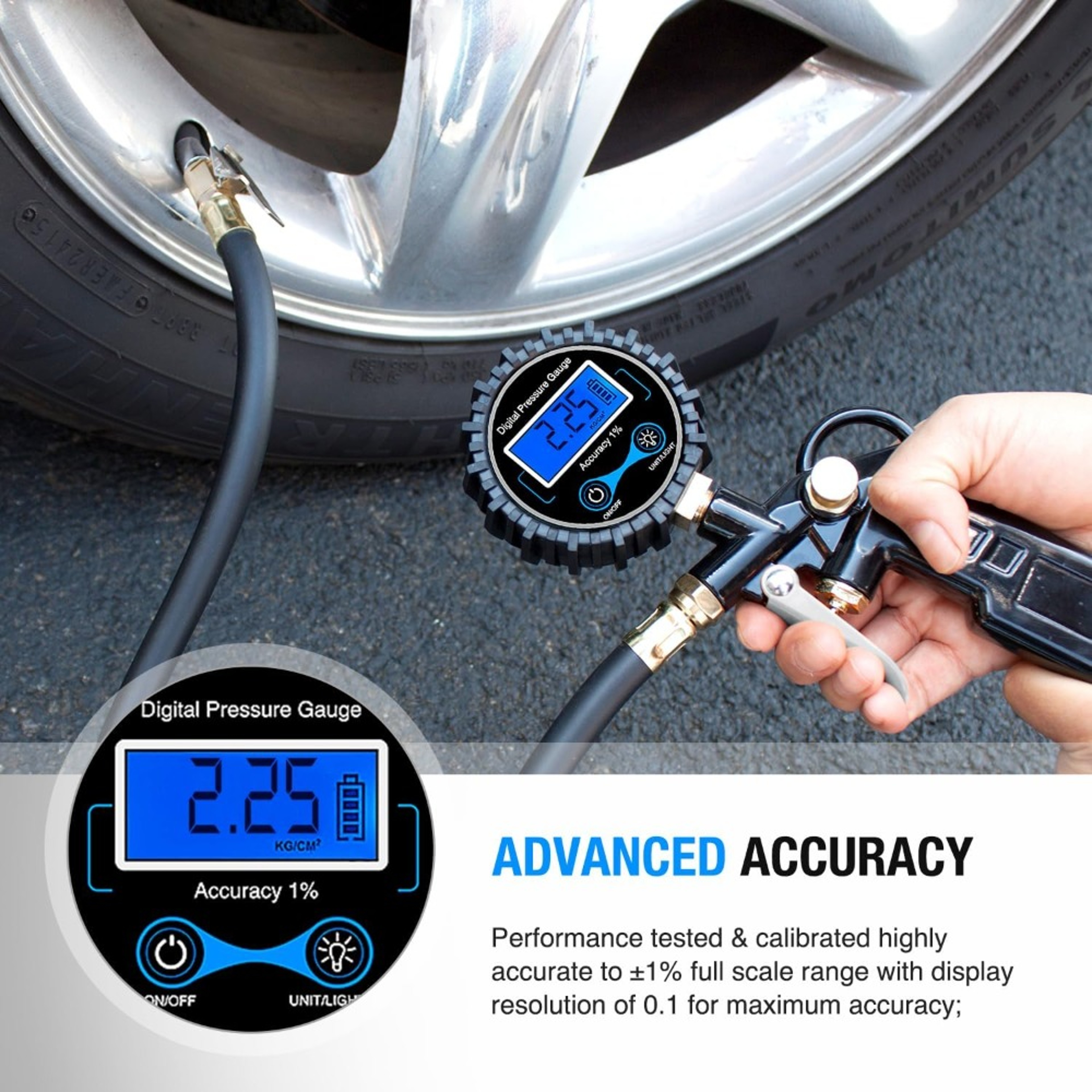 Nilight Digital Tire Inflator With Tire Pressure Gauge For Fast  Accurate Tire Inflation 1