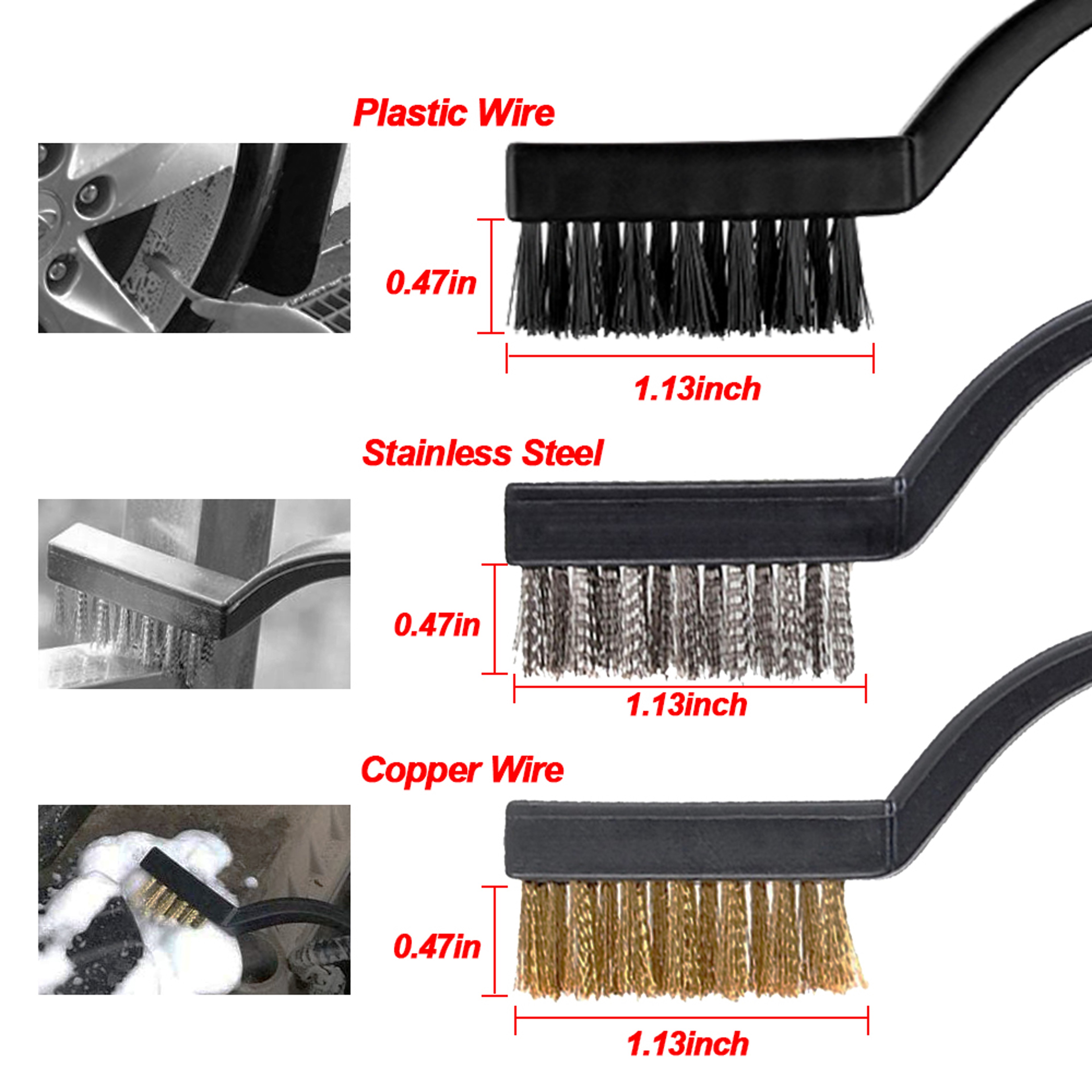 Premium Car Detailing Brush Set For Air Vents Dashboard  Interior Auto Cleaning Kit 4