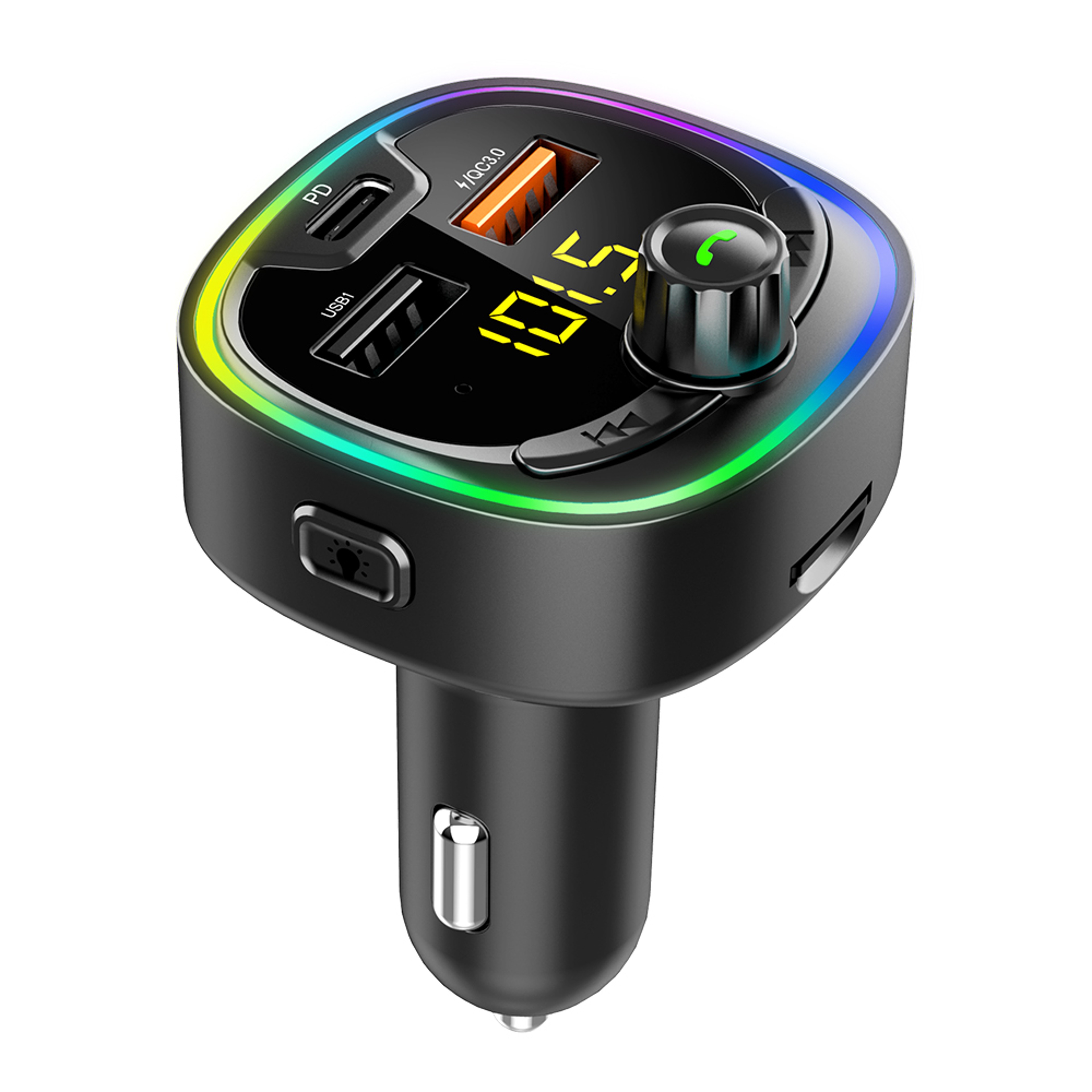 Wireless Car FM Transmitter With USB C Fast Charger And Hands Free Calling 2