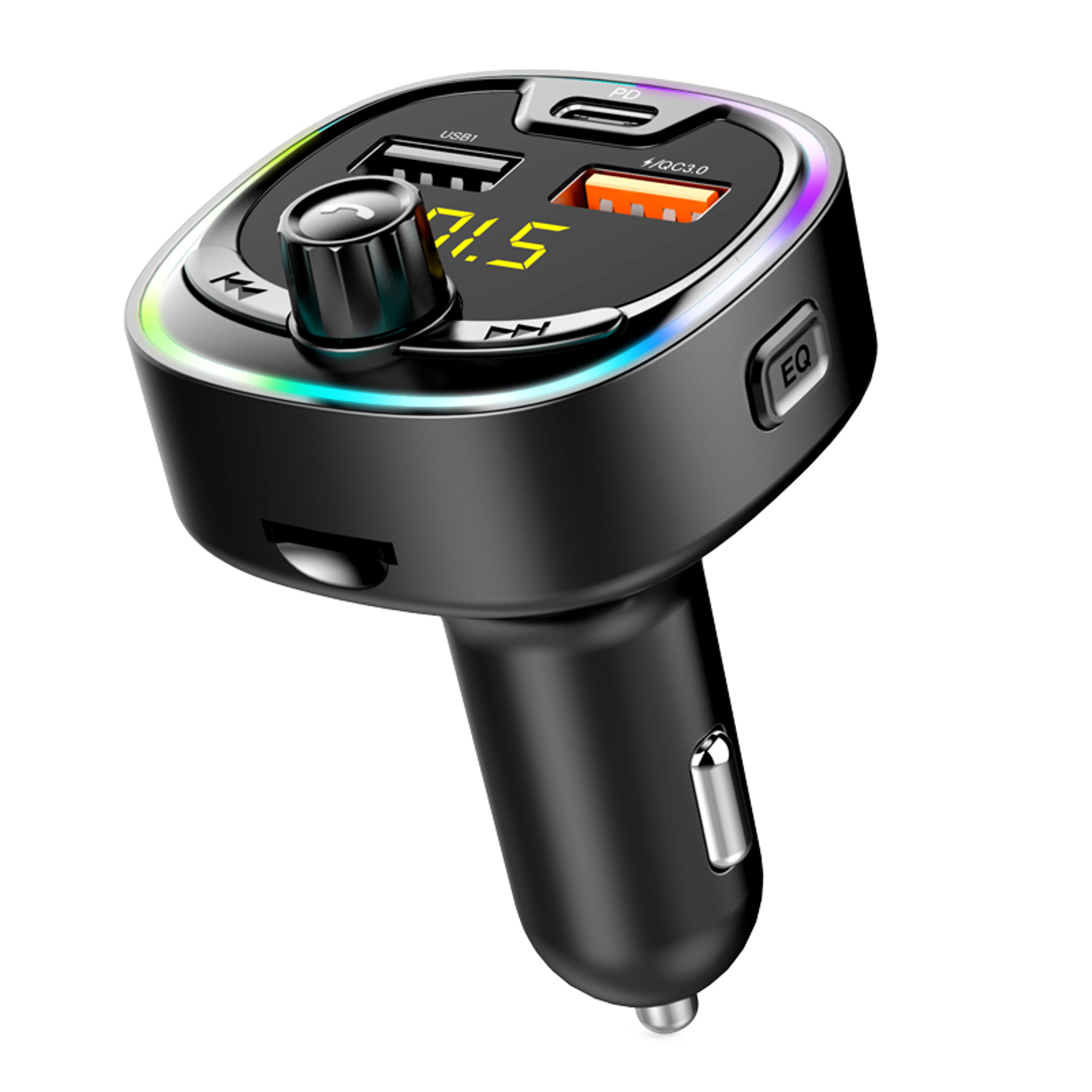 Wireless Car FM Transmitter With USB C Fast Charger And Hands Free Calling 4