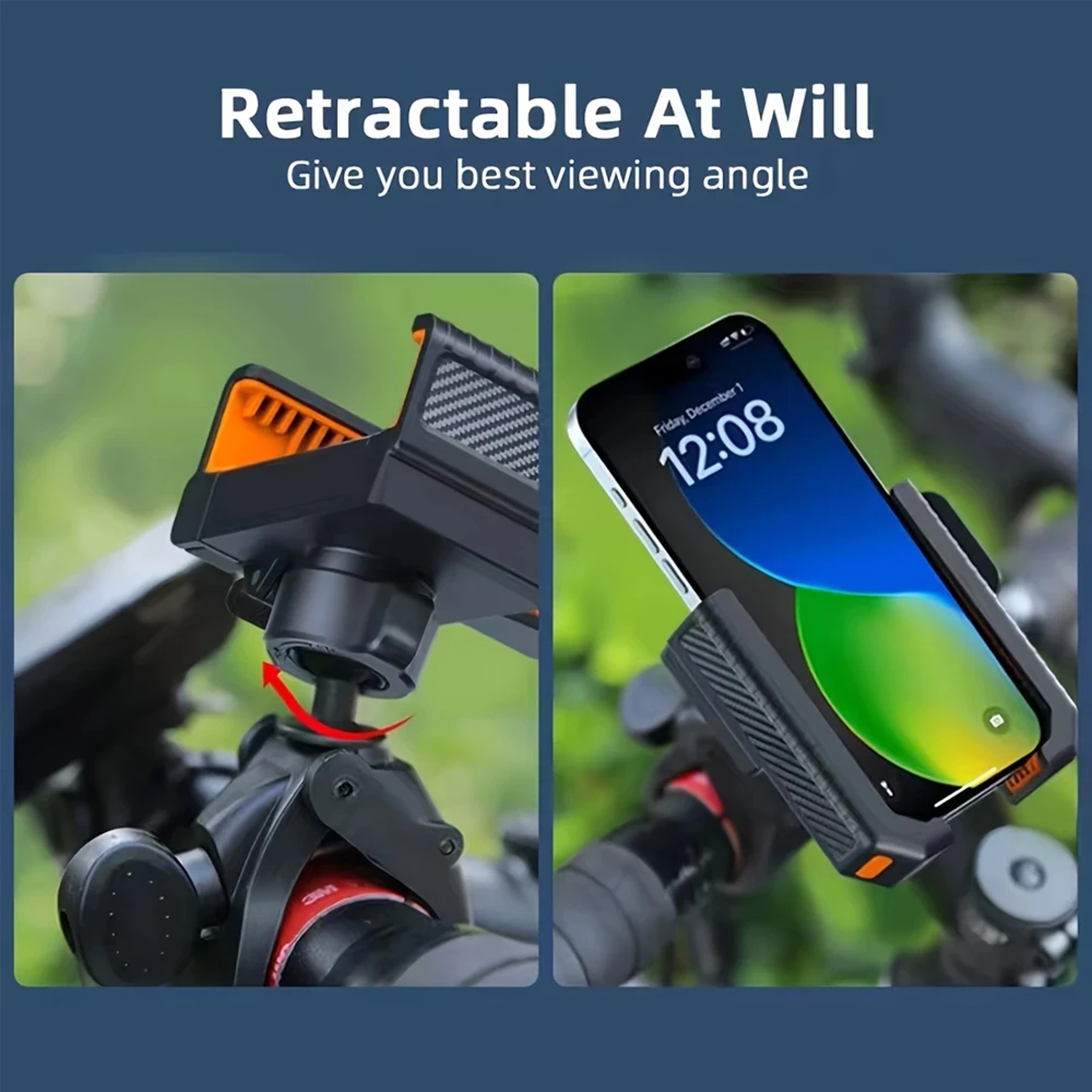 Bike Phone Holder Motorcycle Handlebar Phone Mount Shockproof Bicycle GPS Stand For Phones 4