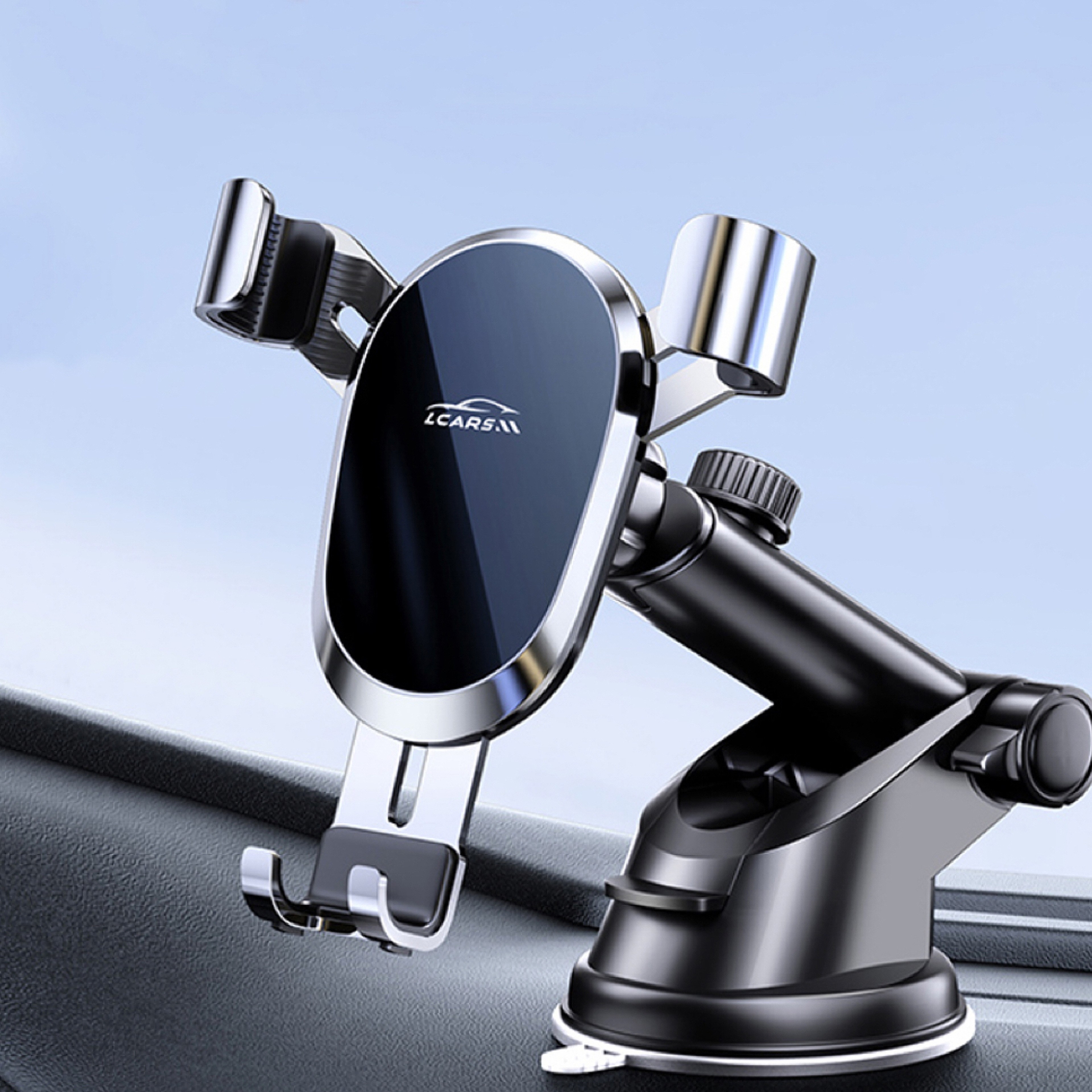 Car Phone Holder With Suction Cup Gravity Clamp Dashboard  Windshield Phone Mount For GPS Navigatio 3
