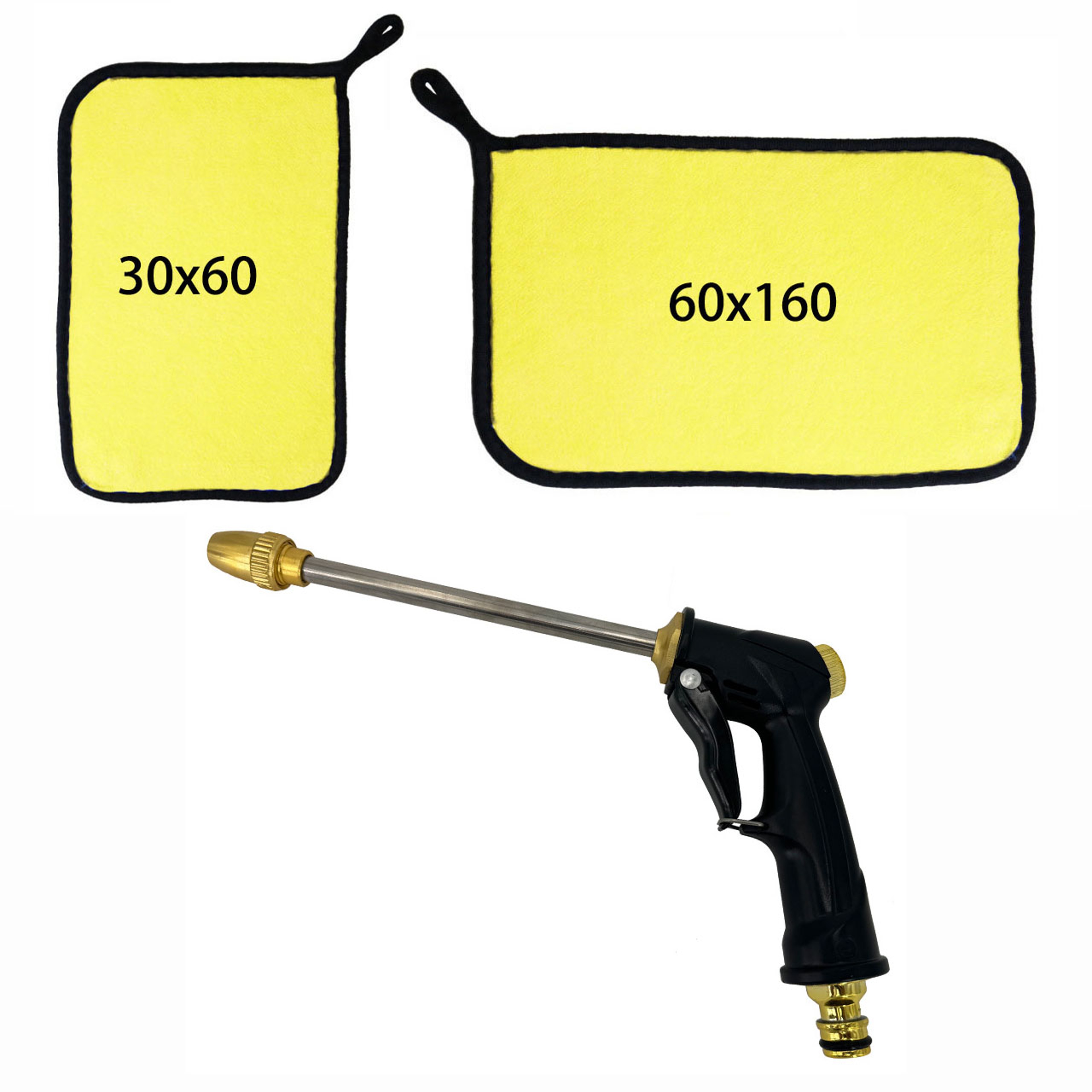 High Pressure Water Gun Car Wash Spray Gun With Garden Hose Nozzle Cleaning Kit 6