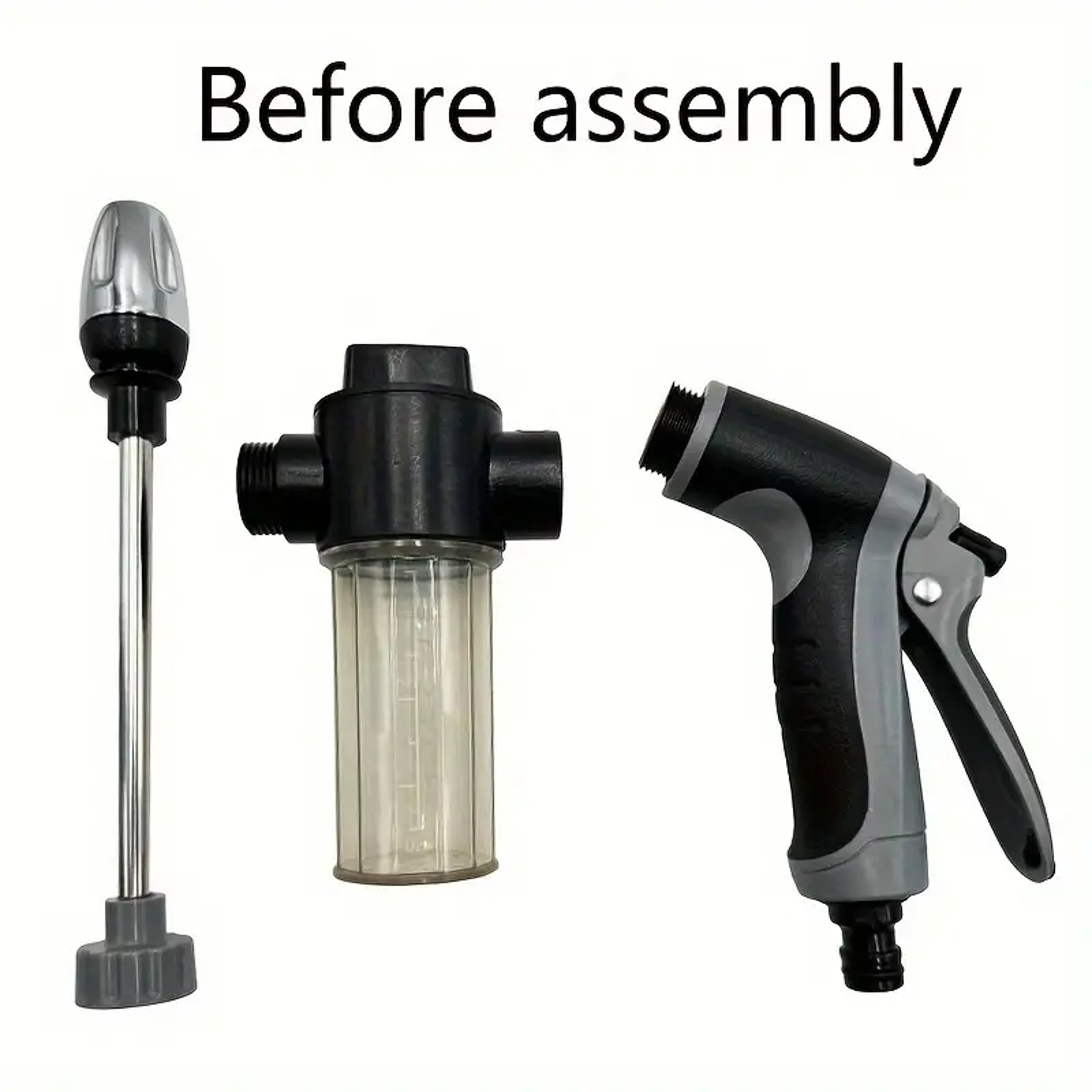 Adjustable Foam Cannon Car Wash Gun with High Pressure Water Sprayer & Soap Bottle for Home and Auto Cleaning – view 4