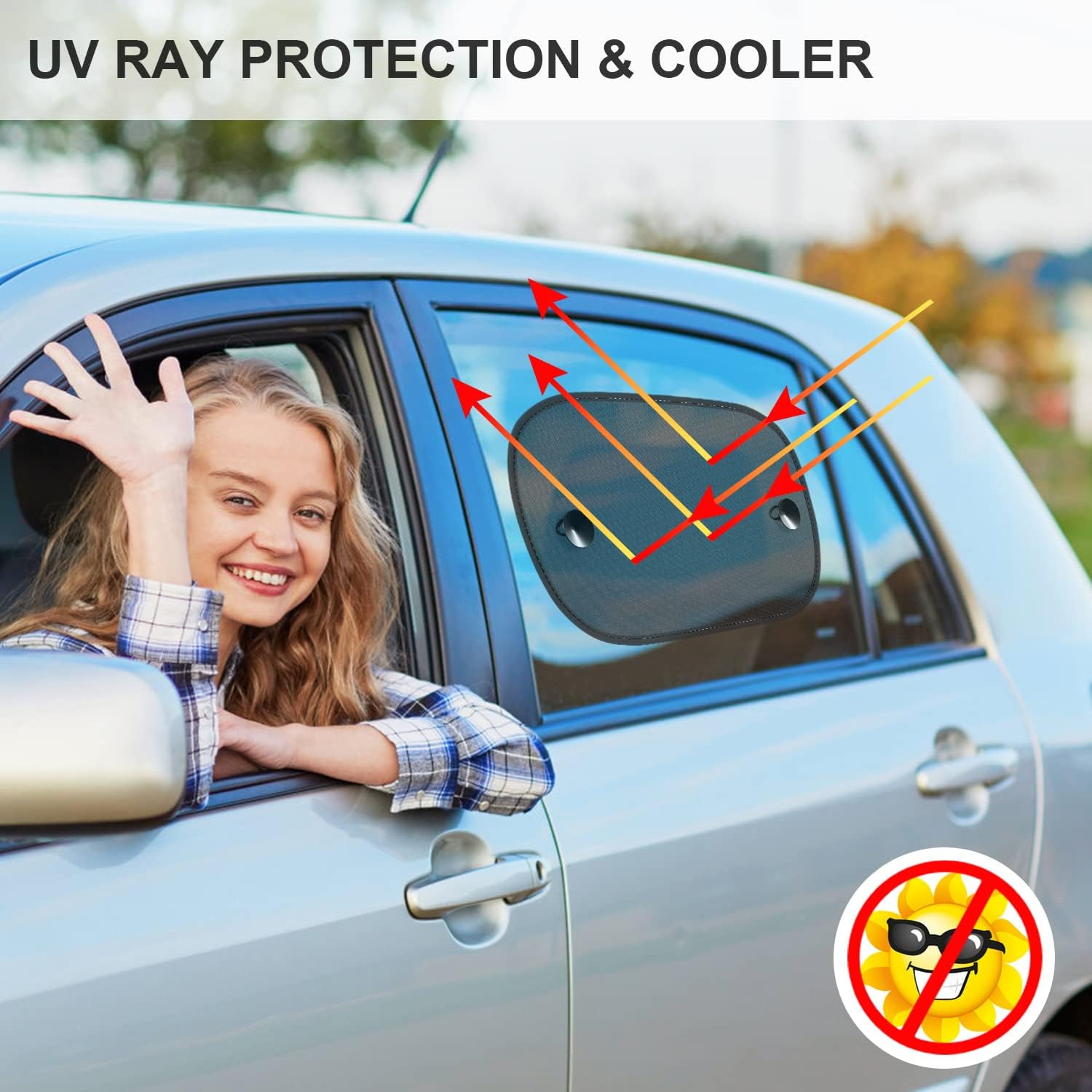 Universal Car Sun Shade Side Window UV Sun Shades For Kids Pets  Adults 2