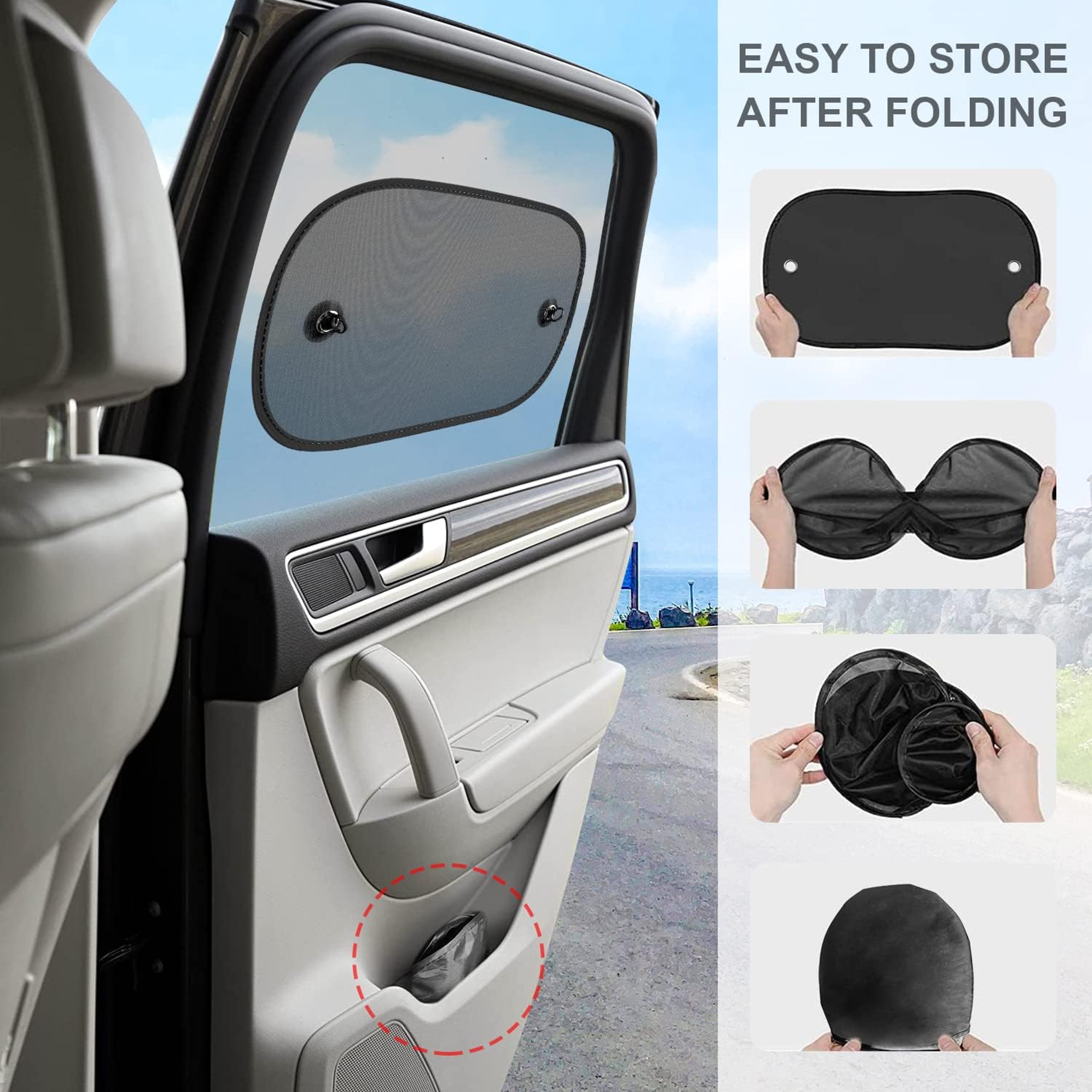 Universal Car Sun Shade Side Window UV Sun Shades For Kids Pets  Adults 3