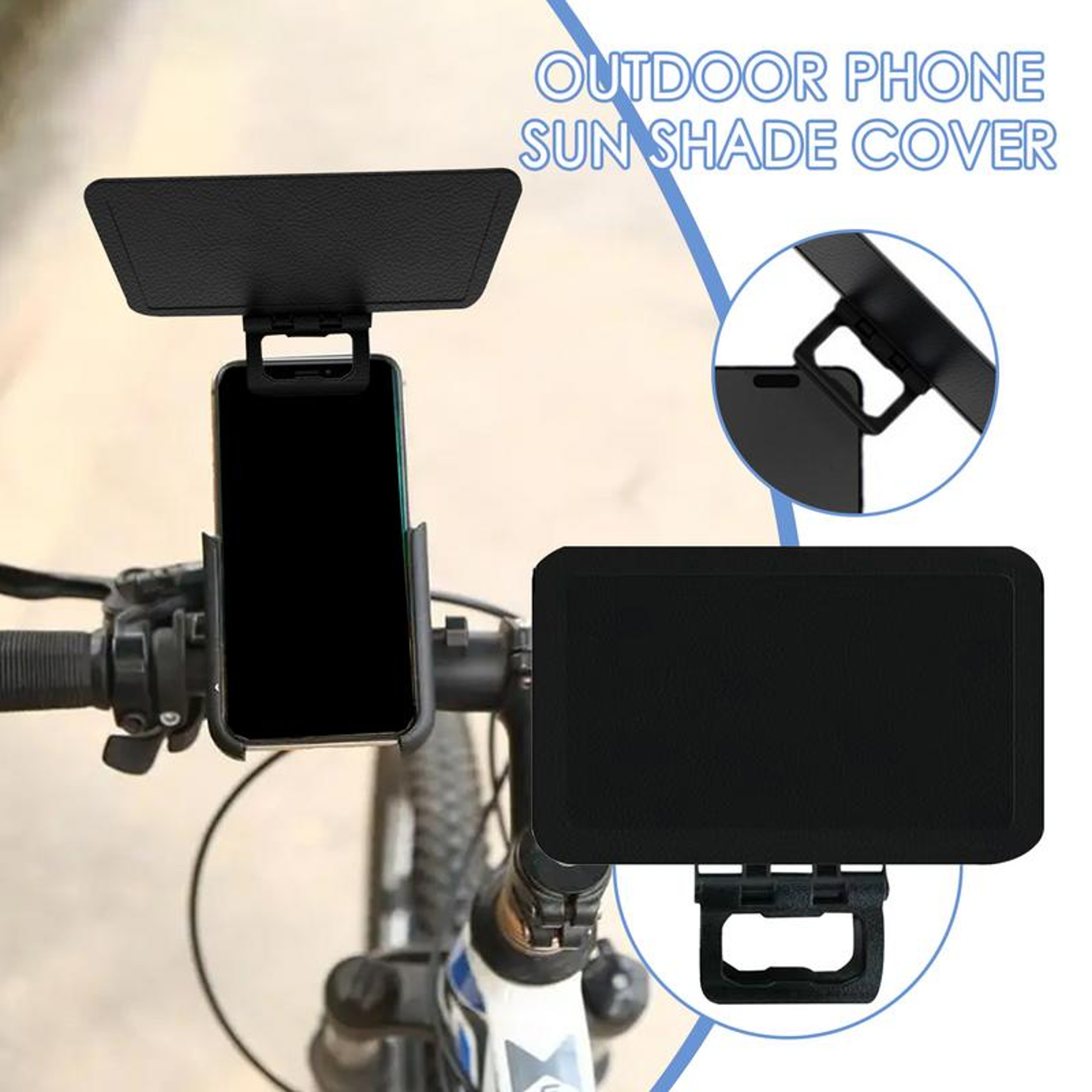 Foldable Phone Sunshade Anti Glare UV Shield for Car Bike Smartphone Mounts – view 5