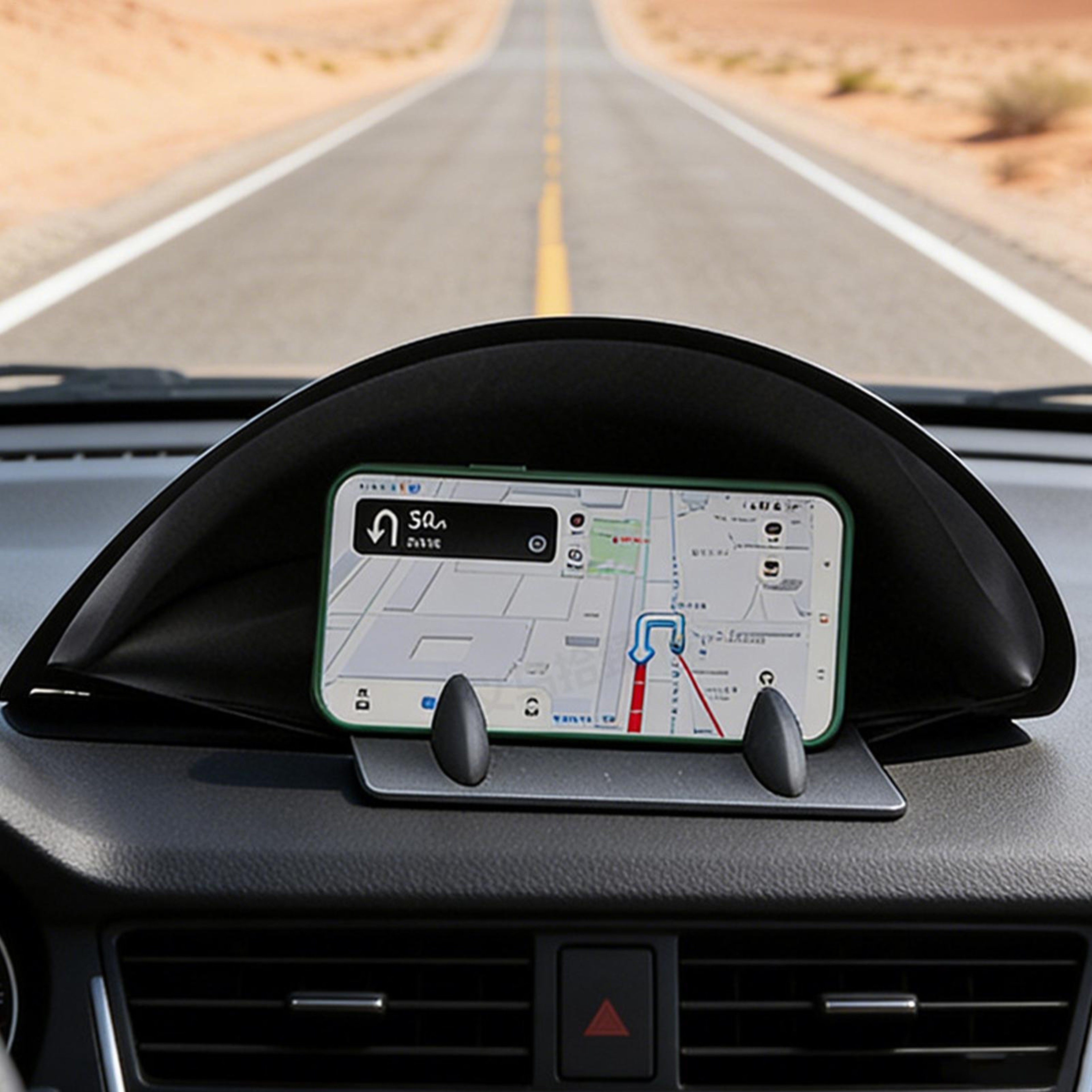 Anti Glare Car Phone Sun Shade Foldable GPS Navigation Visor for Dashboard Smartphone Mounts – view 2