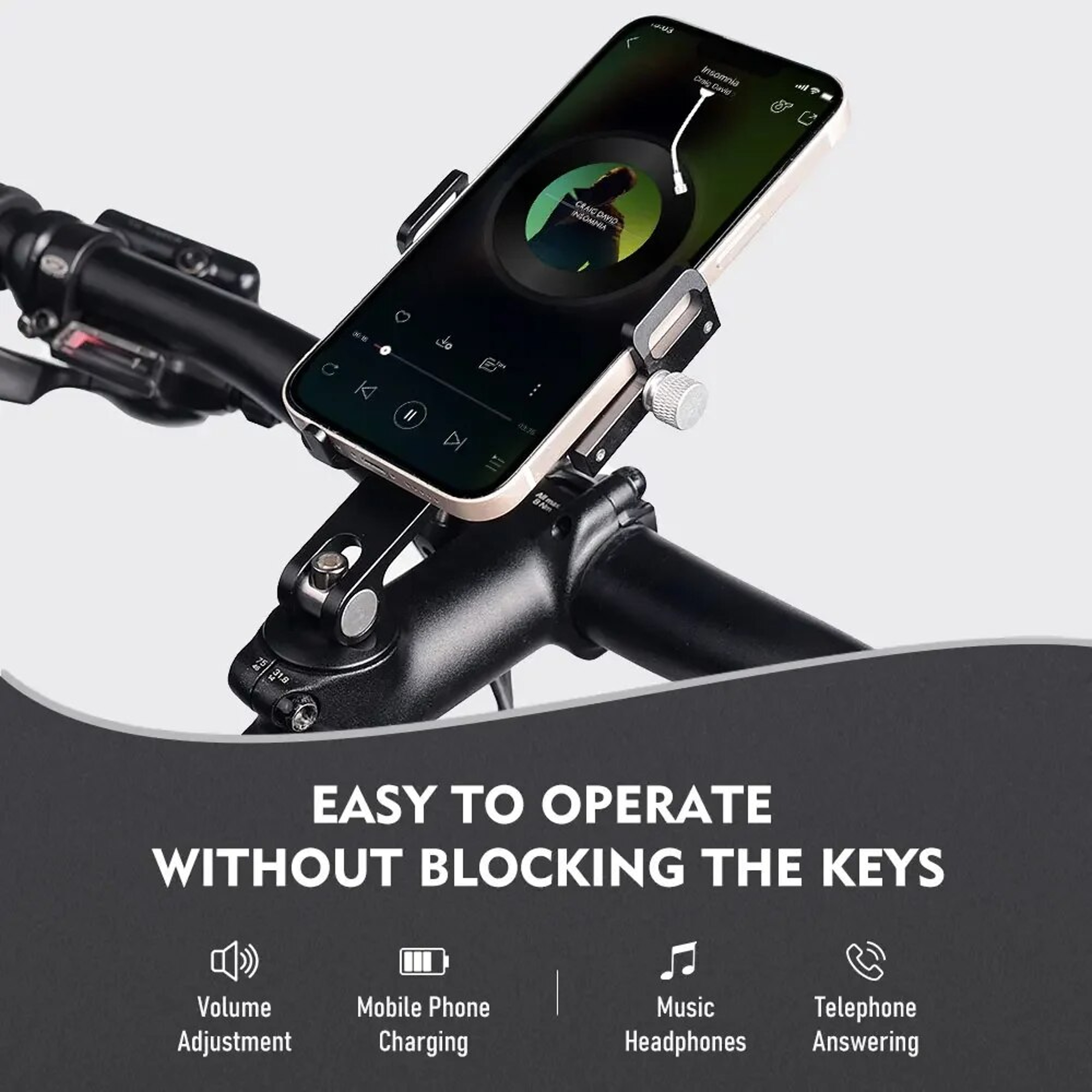 Phone Mount Stand Adjustable Rotatable Bike Phone Holder 3