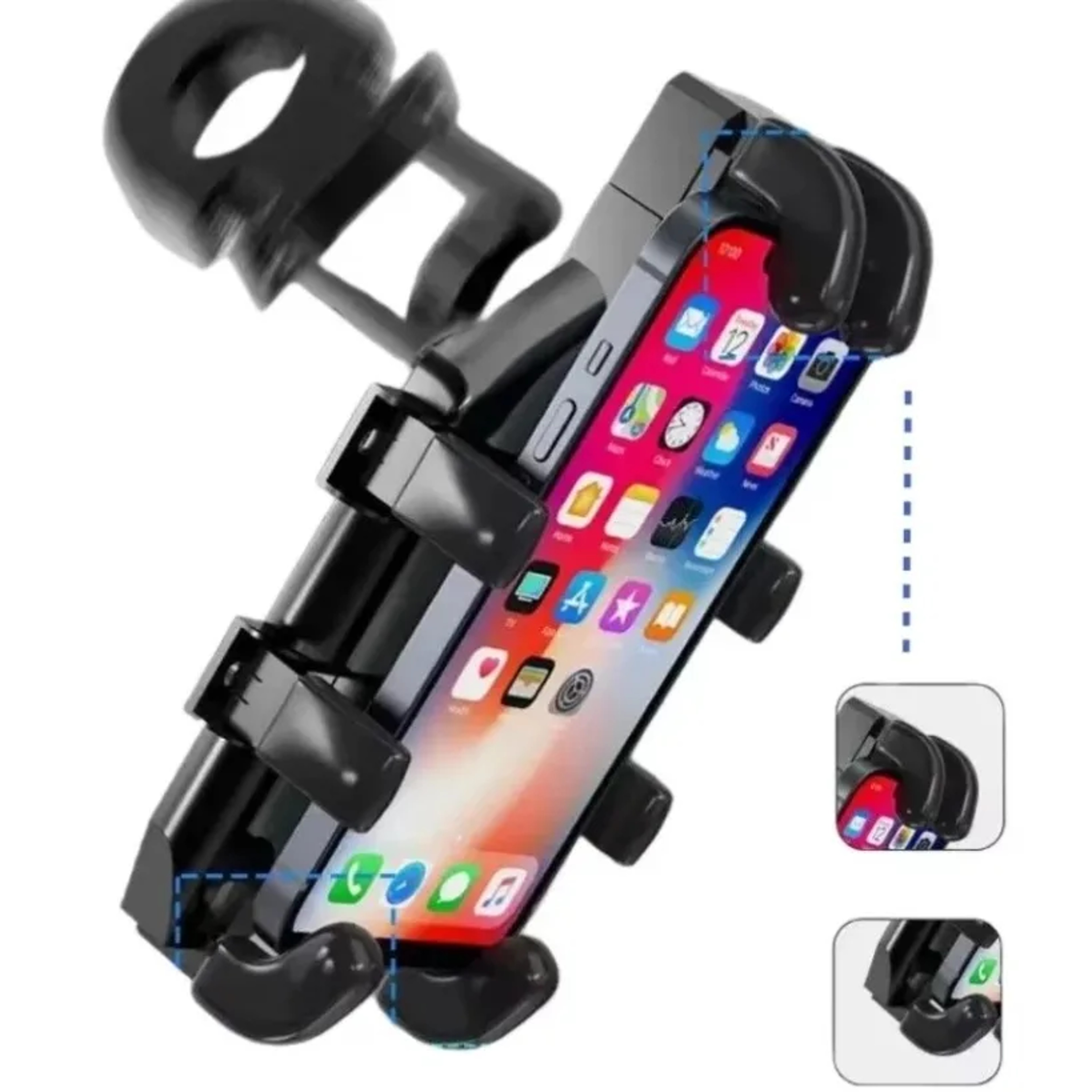 Bike Phone Holder Anti-Shake Handlebar Mount for Bicycles & Motorcycles – view 5