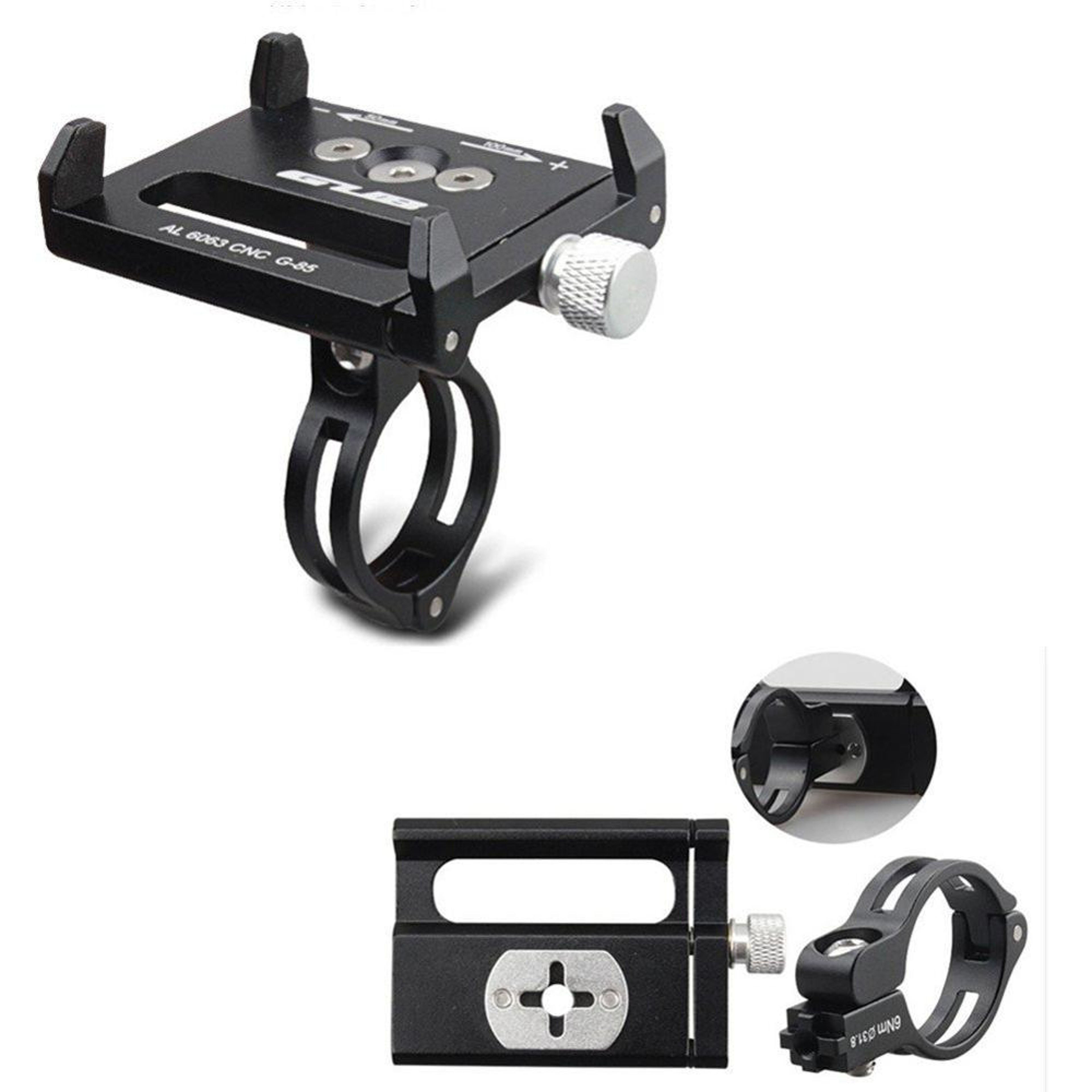 Aluminum Bike Phone Holder Universal Motorcycle Handlebar Mount for Smartphones – view 4