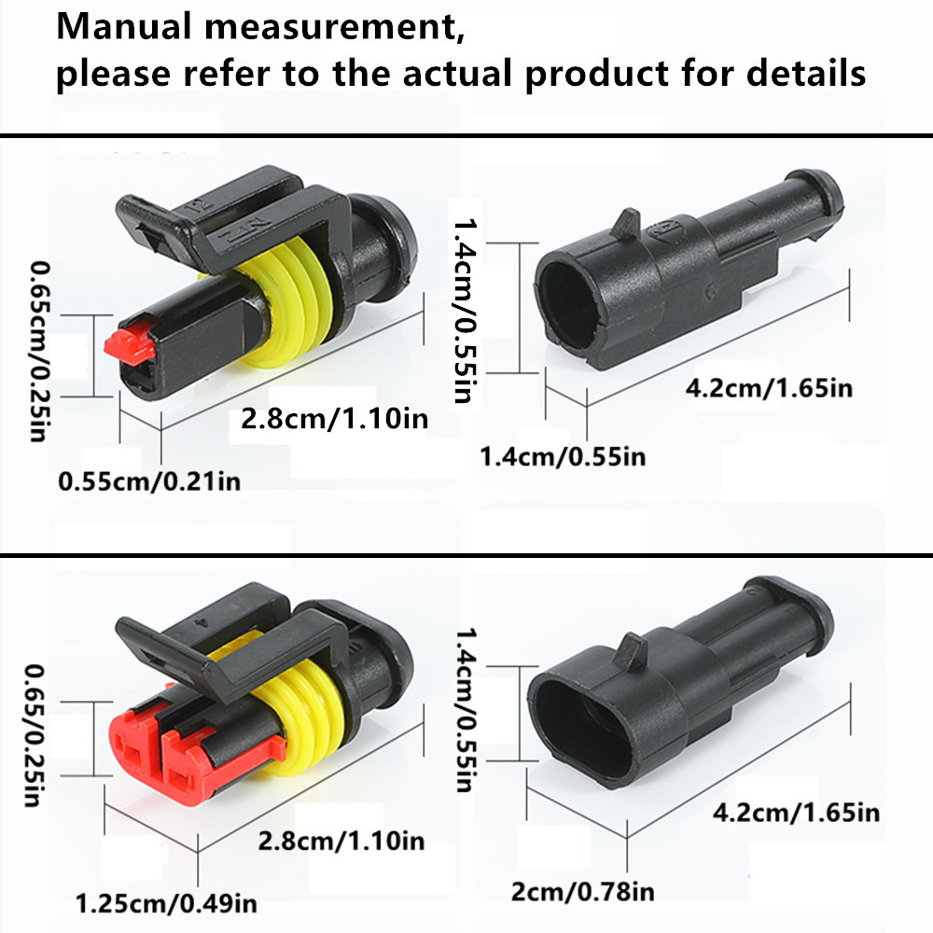 Waterproof Electrical Connector 10Pcs Quick Connect Wire Terminals for Cars Boats RVs – view 5