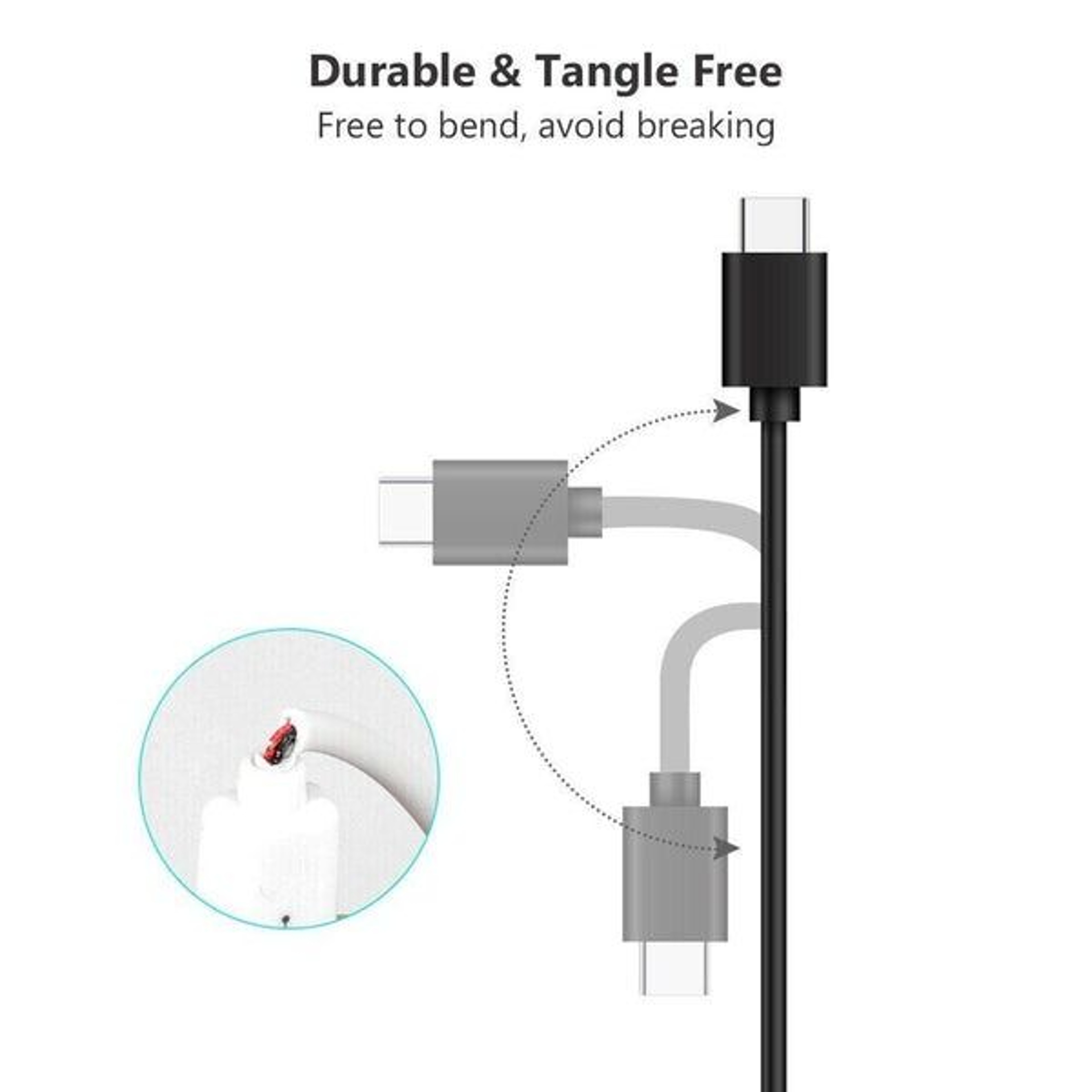 Fast Charge Type C To USBA Cable Quick Charger Cord Durable And HighSpeed Data Transfer Cable For U 7